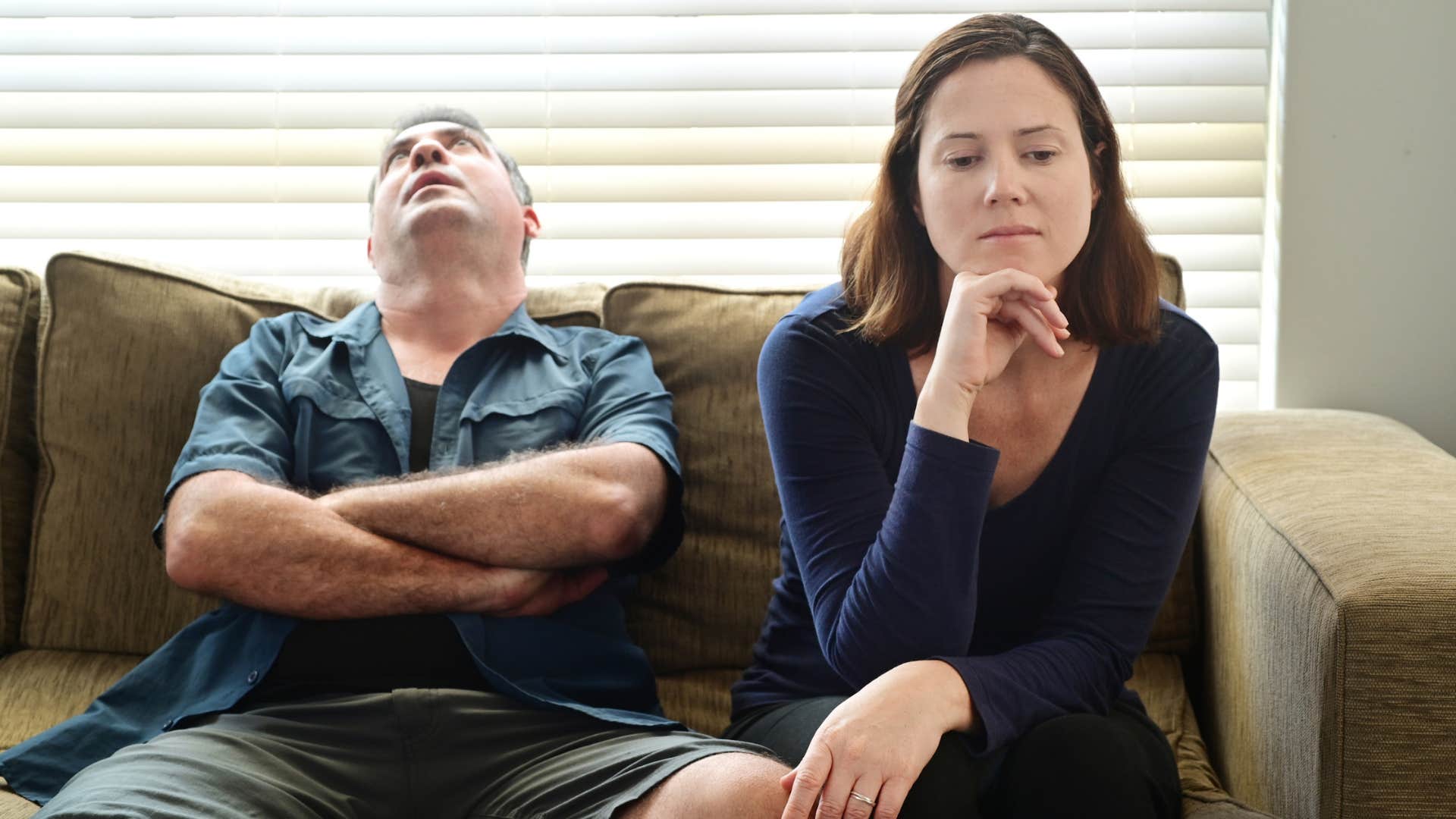 couple finding talking about their relationship exhausting