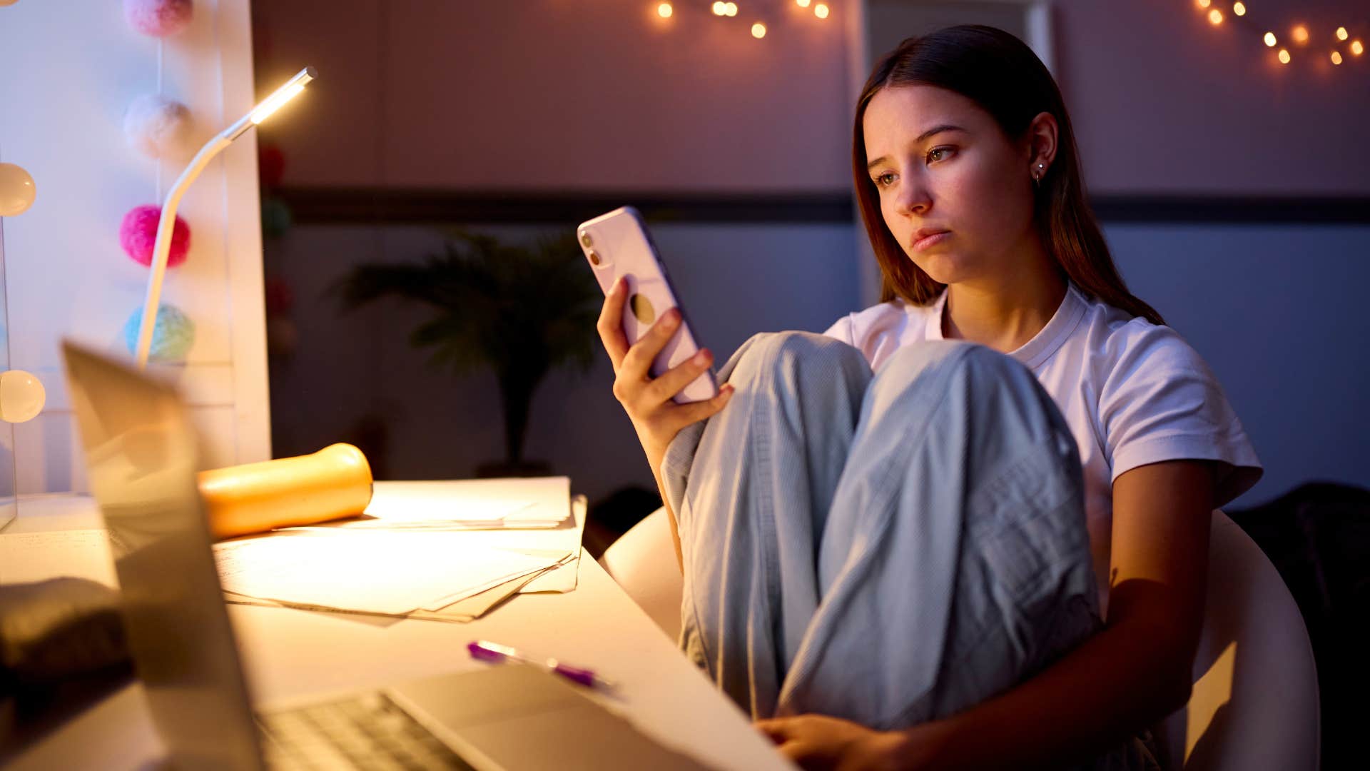 woman unable to rest with high-functioning anixety