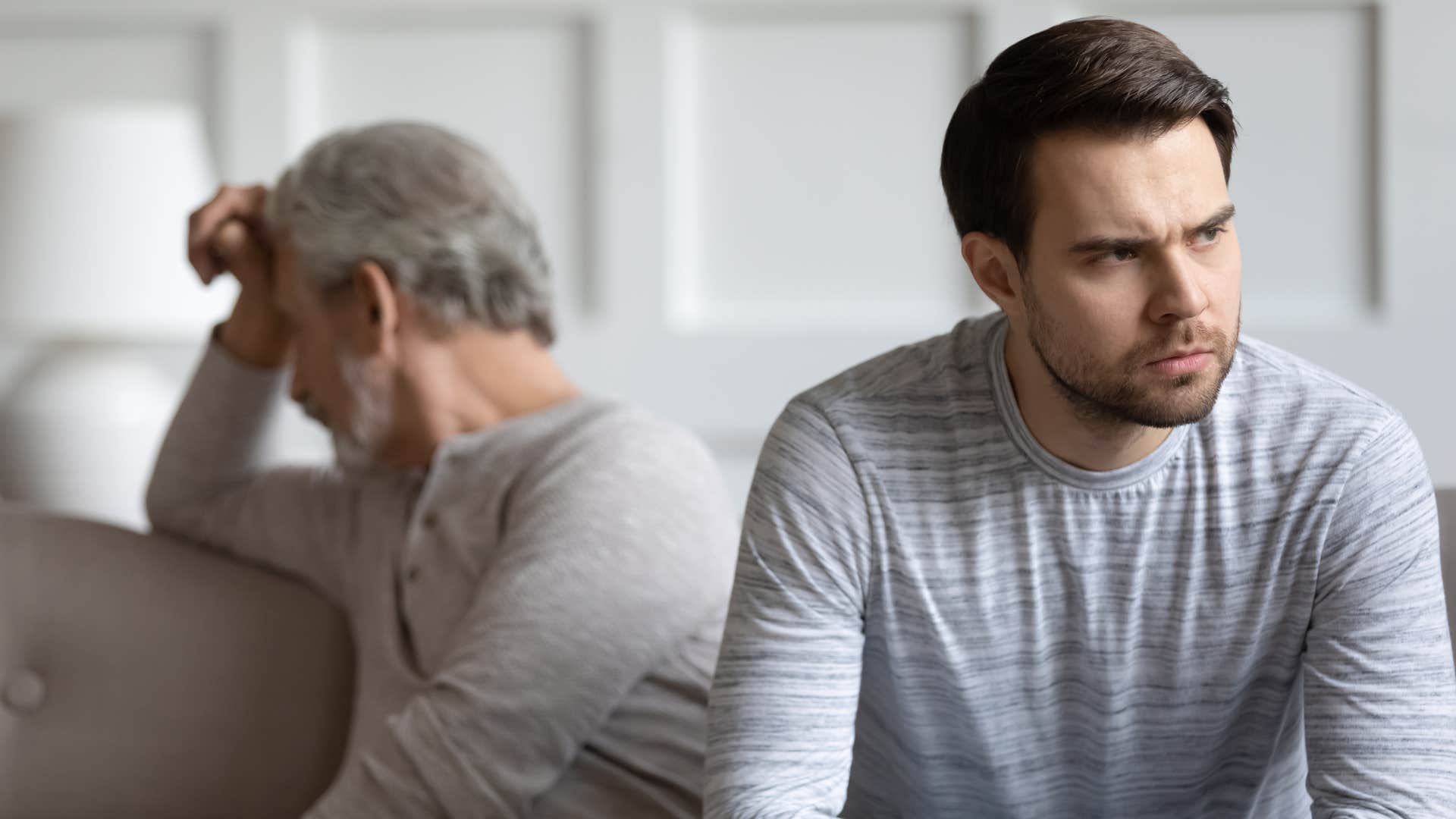 an adult man realizes that his father still avoids deep conversations with him