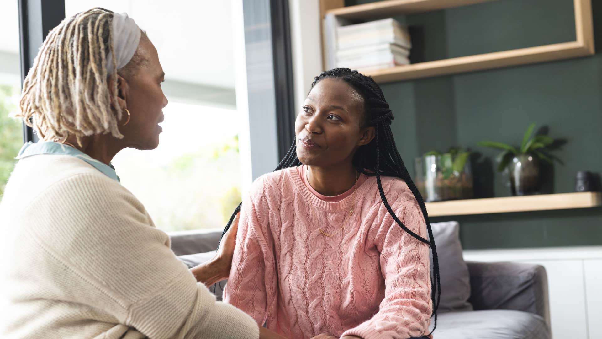 a mother is shocked when her adult daughter is behaving maturely