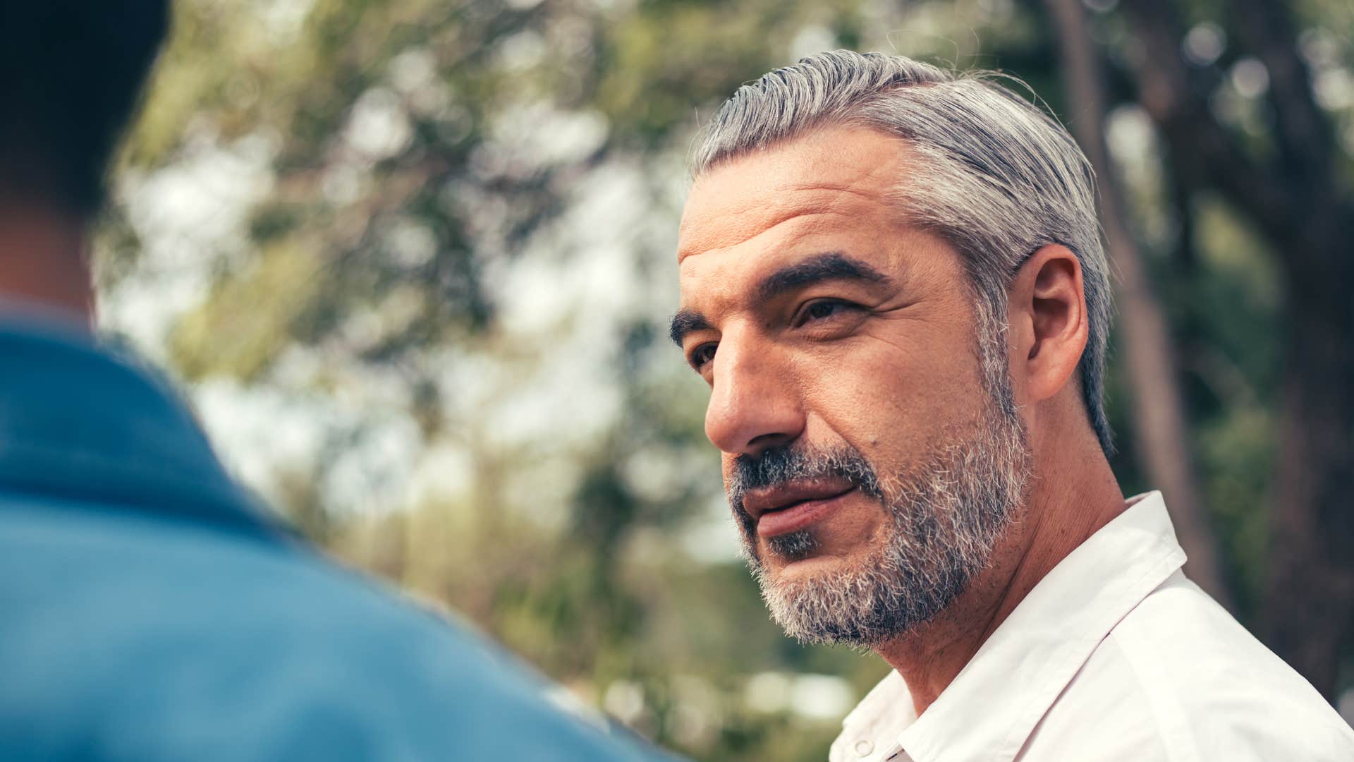 a father questions his adult son about the decisions he makes