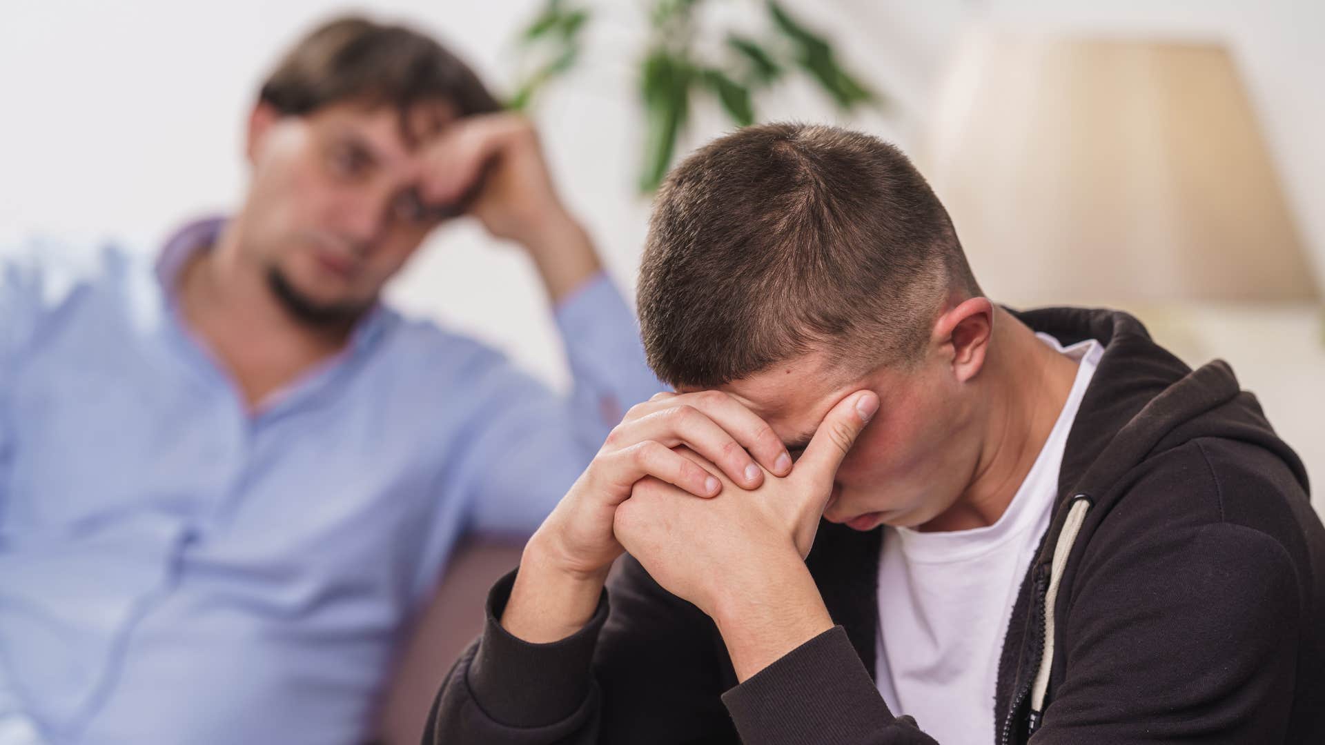 a son is upset that his father does not respect his privacy
