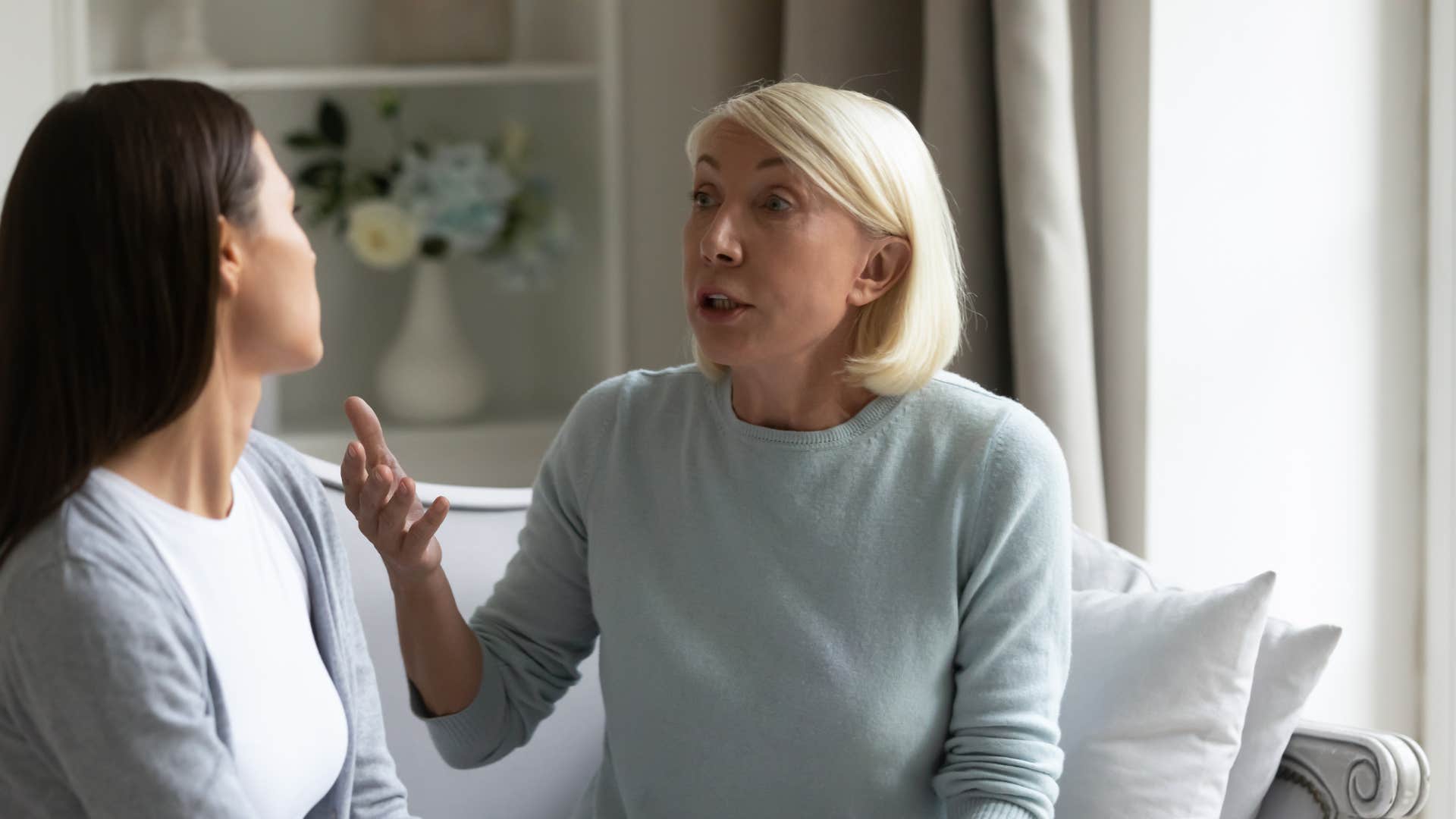a mother talks down to her adult daughter