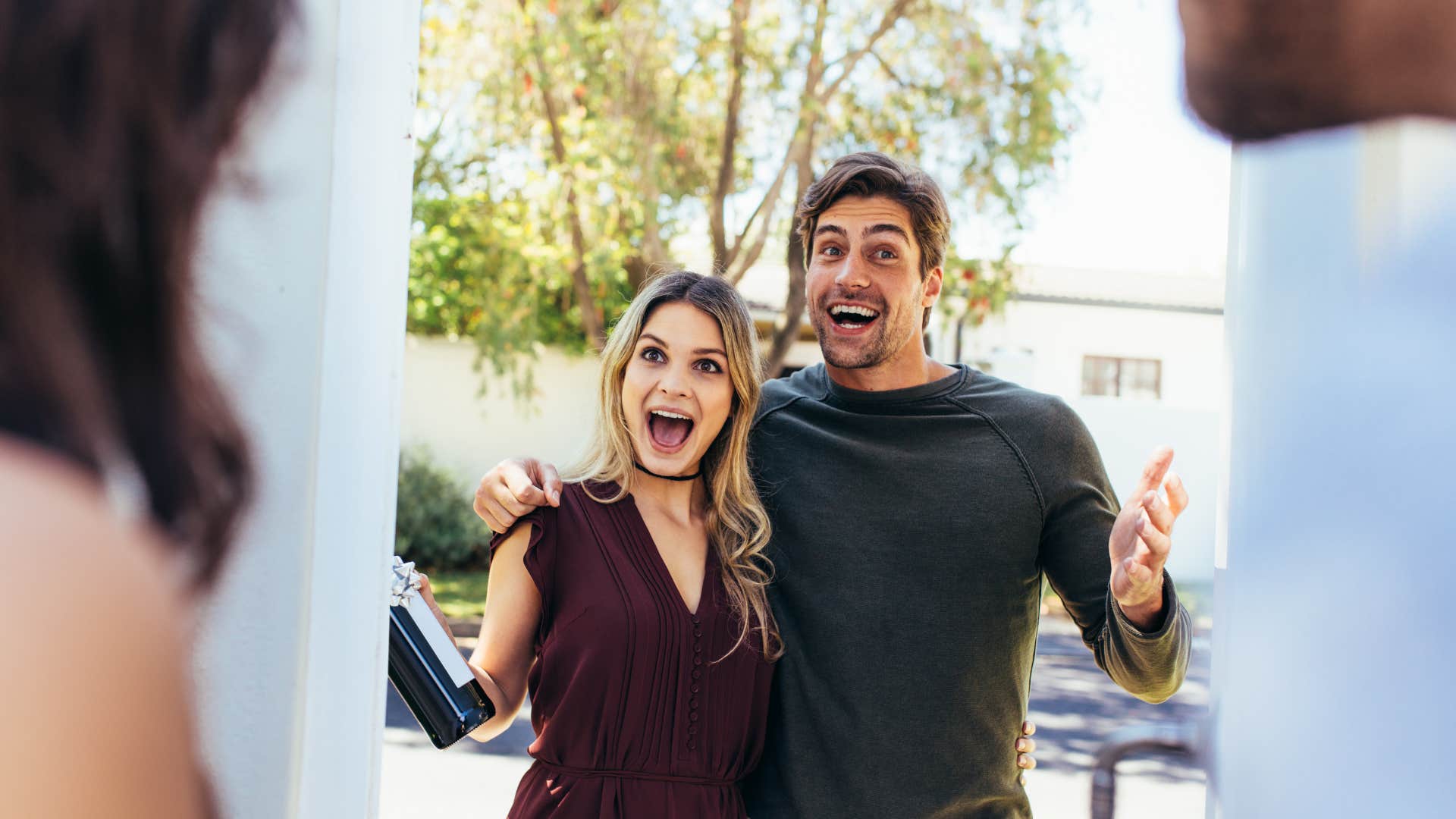 a couple prioritizes their relationship with their friends as they take time to visit them 