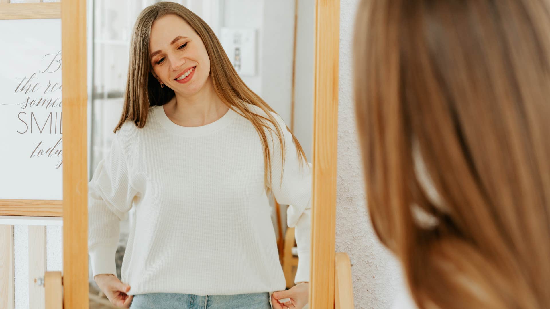 a woman reflects on her life and adjusts to the changes