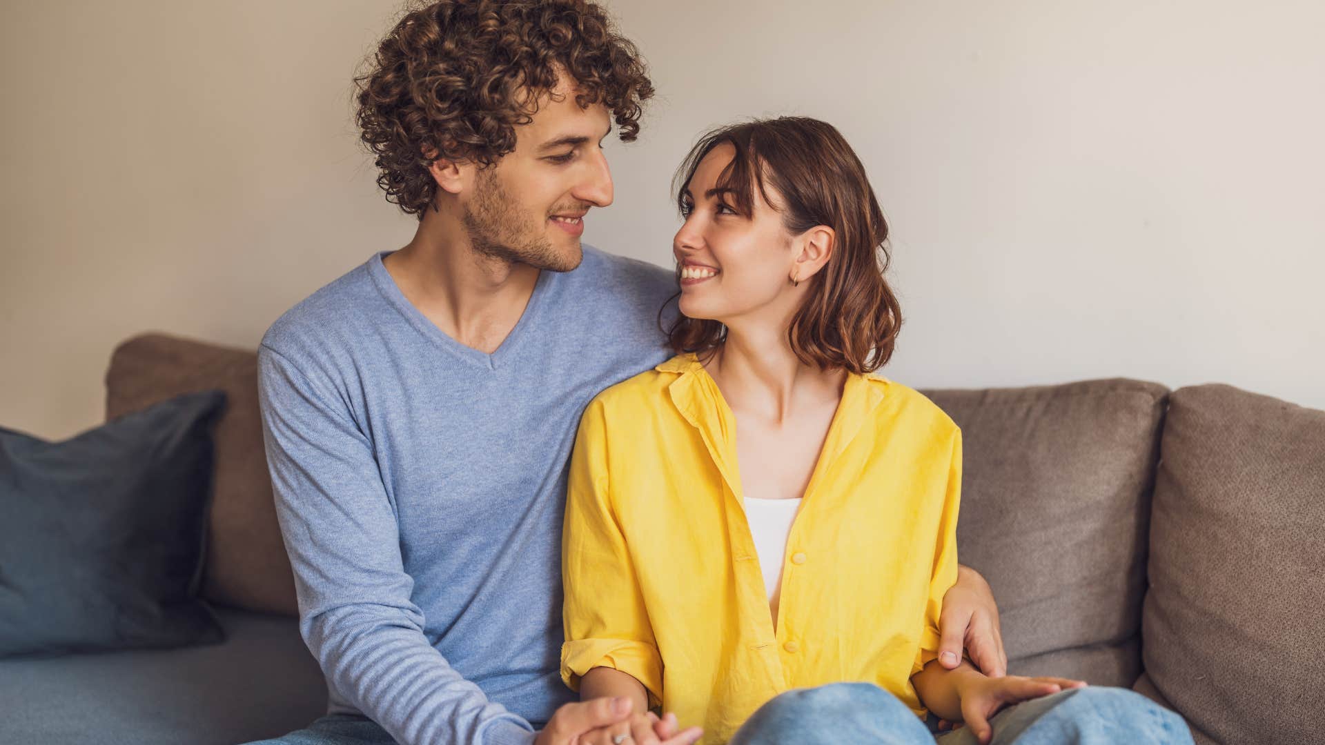 Woman who listens without judgment looking at her partner.