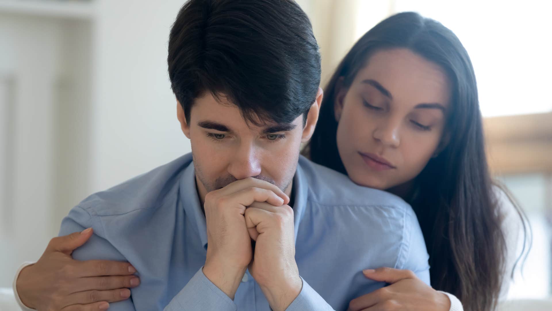 a man feels bad for what he said to his wife and apologizes to her