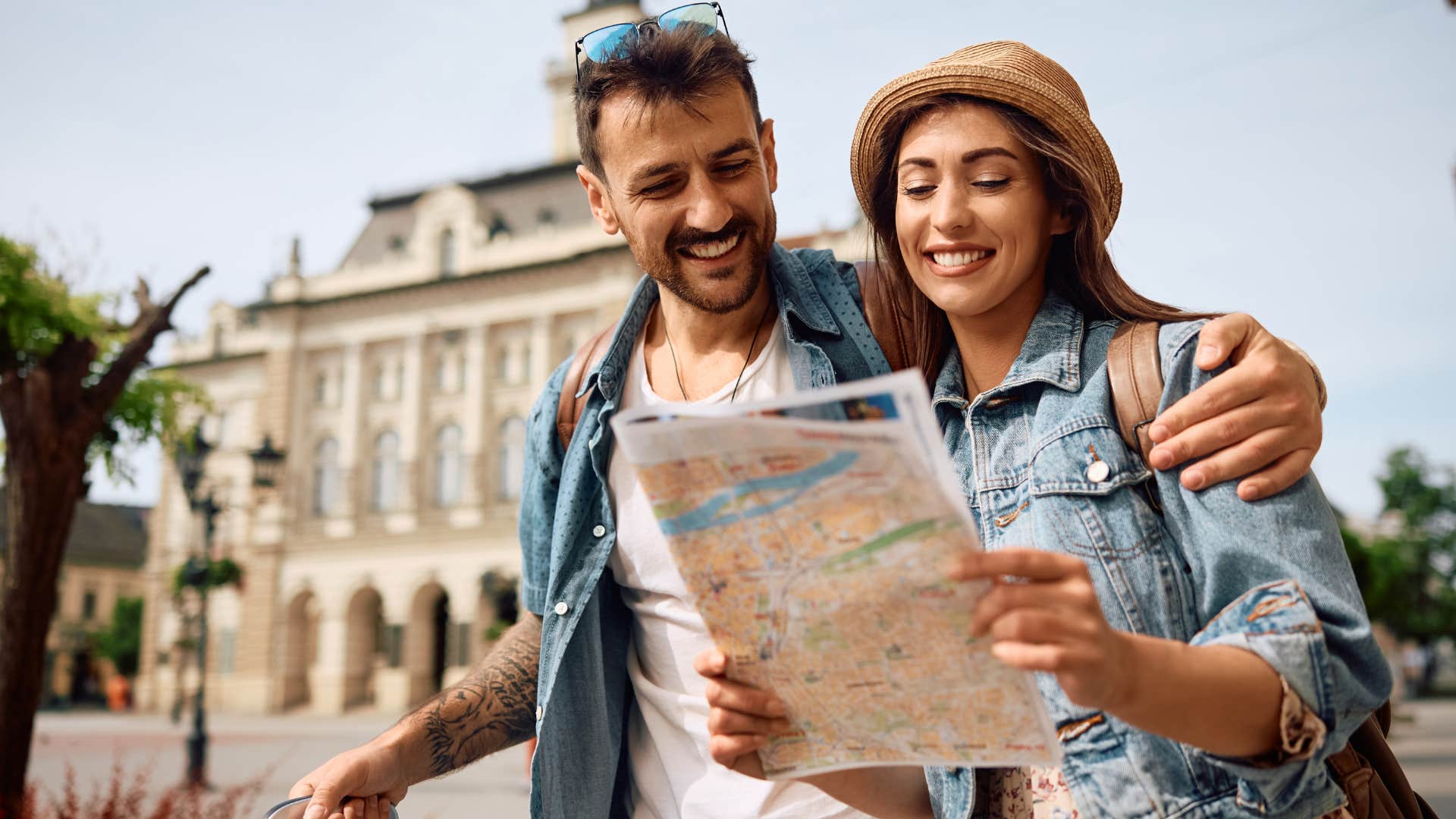 man thinking about partner's safety when traveling