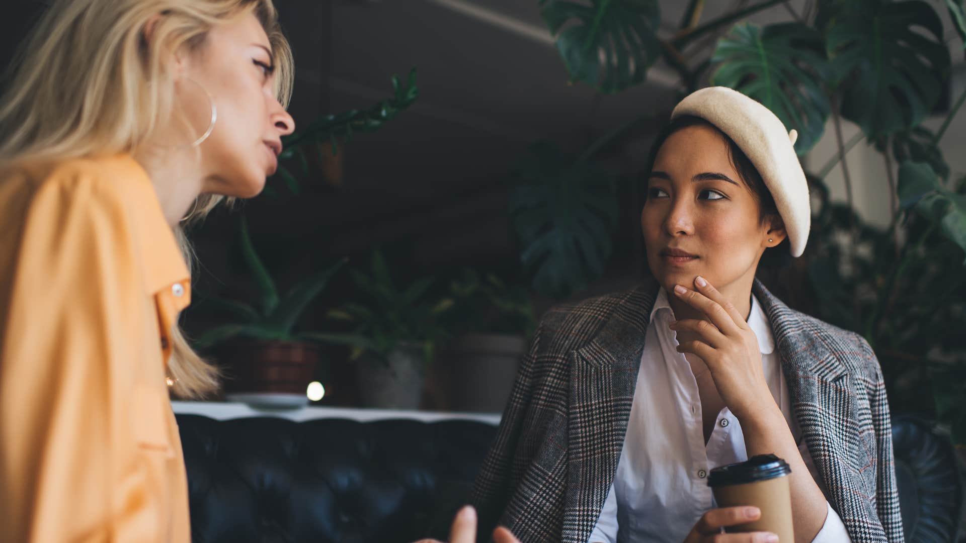 a woman does not engage in talking bad about herself like her friend does
