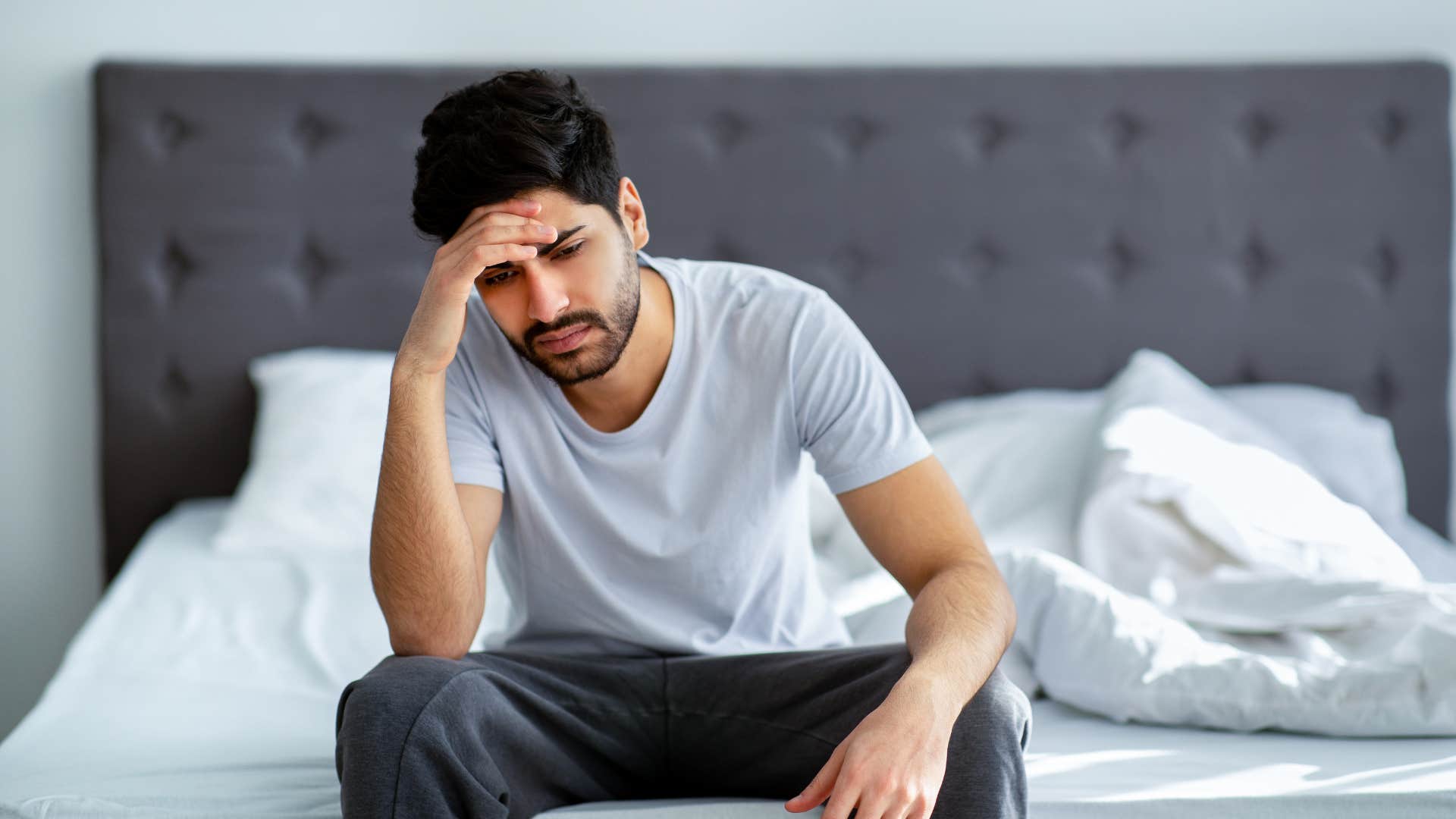 man experiencing a sudden mood swing feeling bad