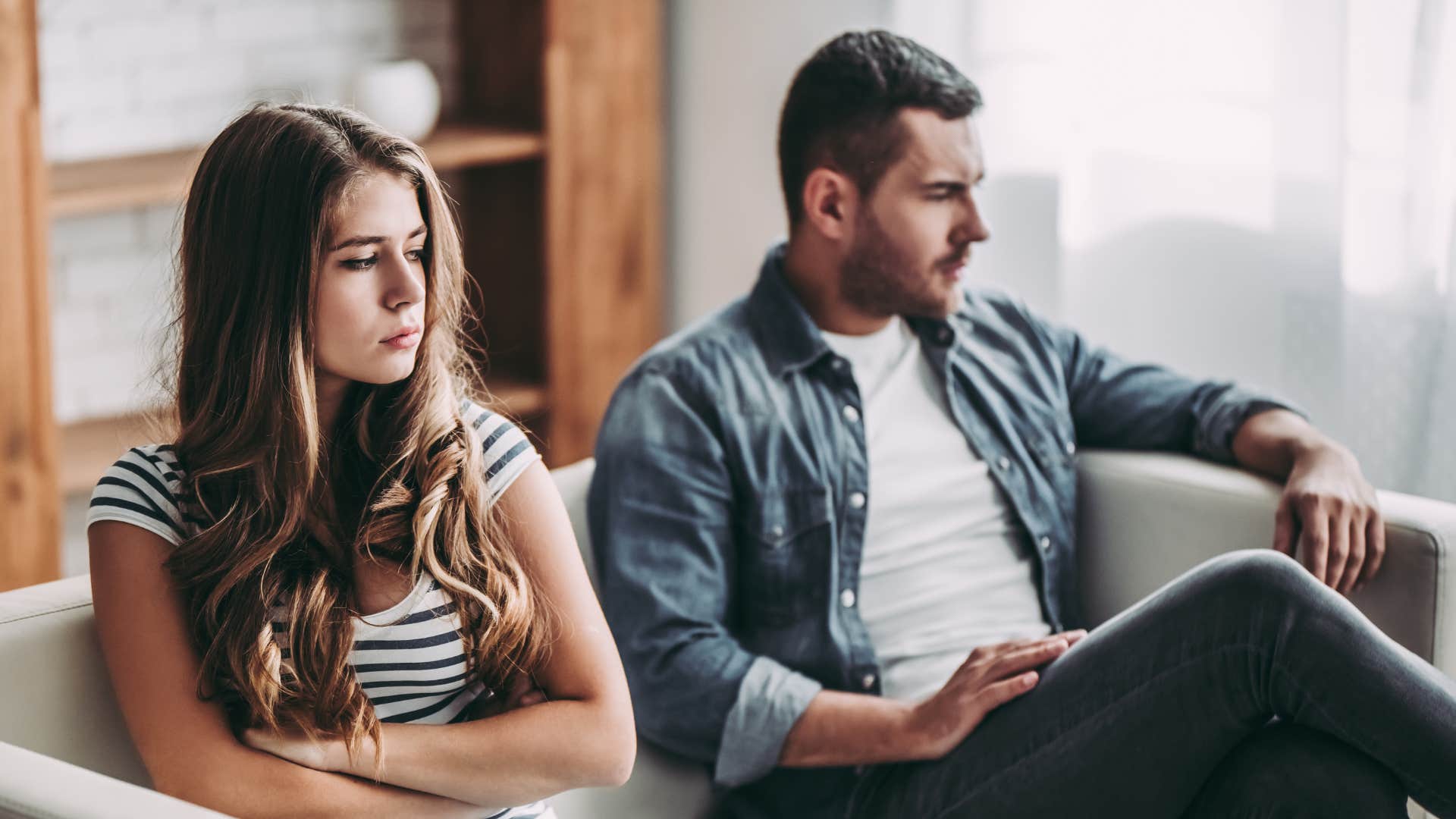 couple where marriage is over and ignoring issues