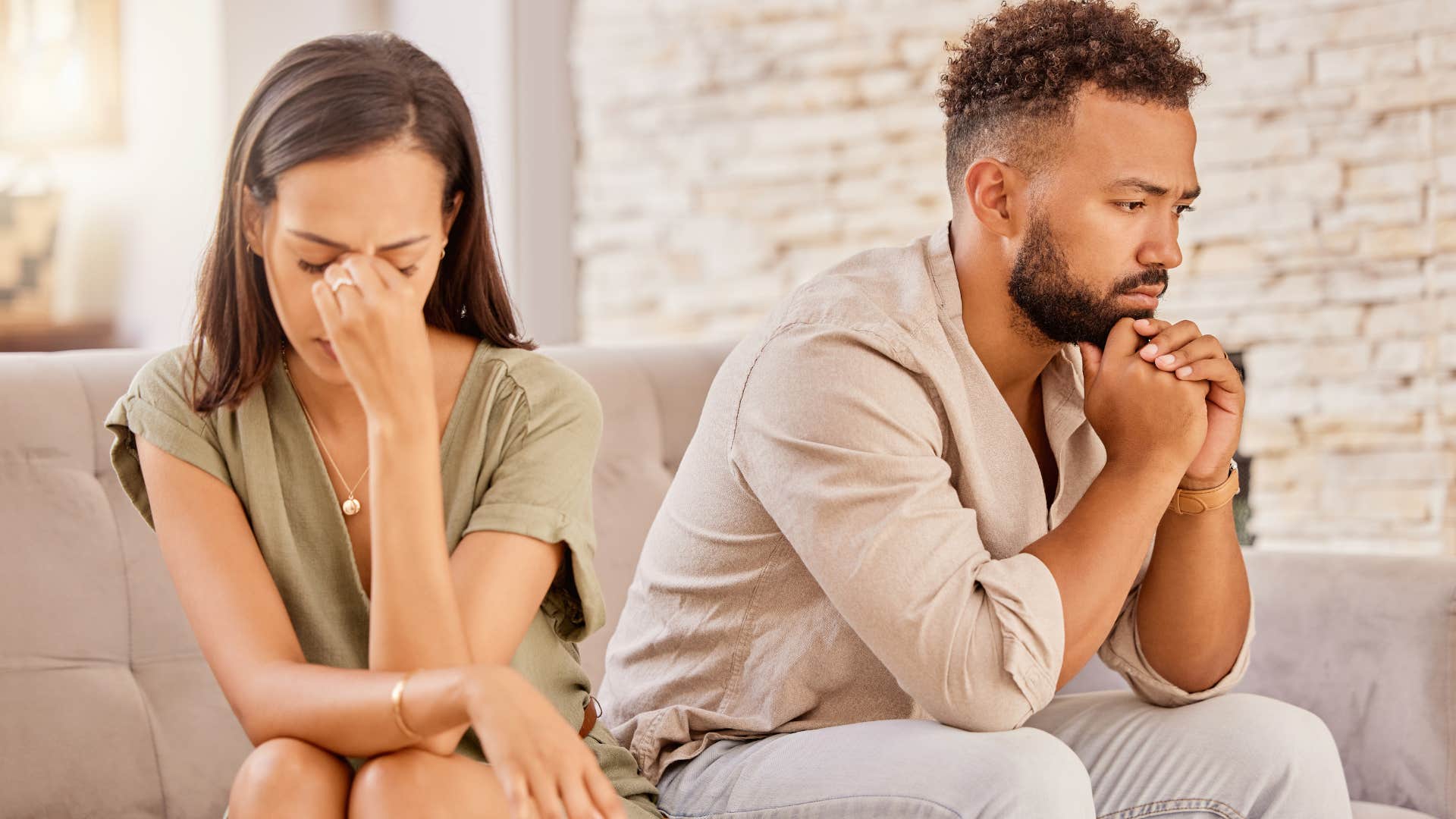 couple whose marriage is over with broken promises