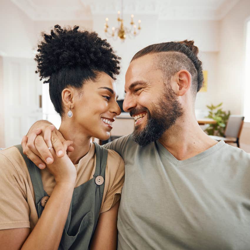woman with partner who loves her from the depths of his soul deepky respecting her