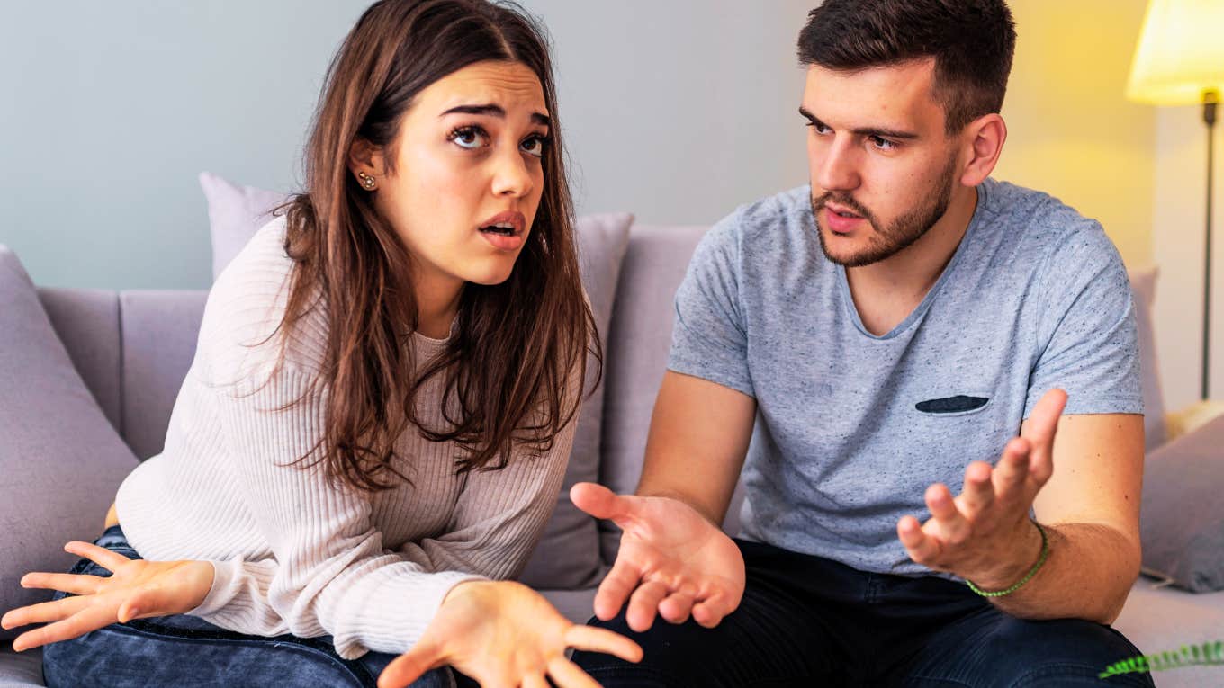 Woman using subtle tactic to control others. 