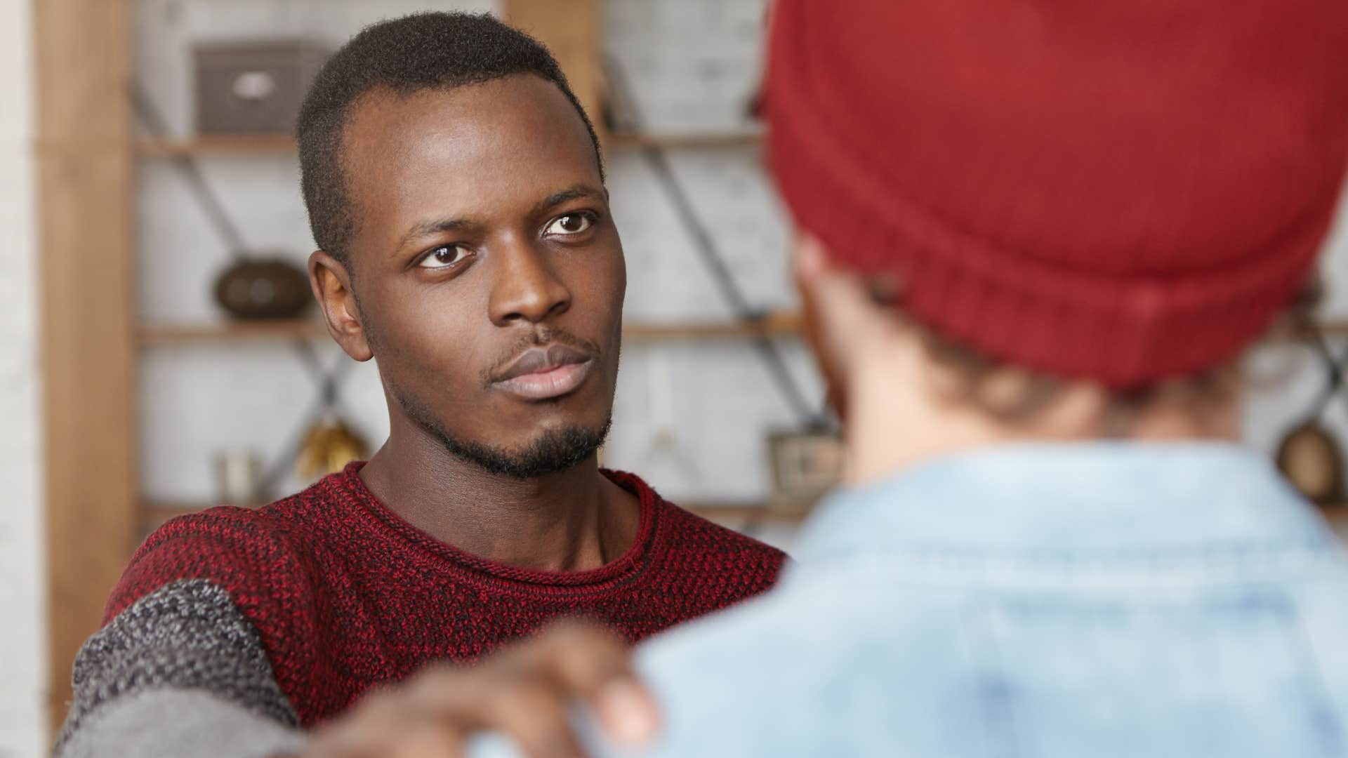Man supports someone to love themselves with strength