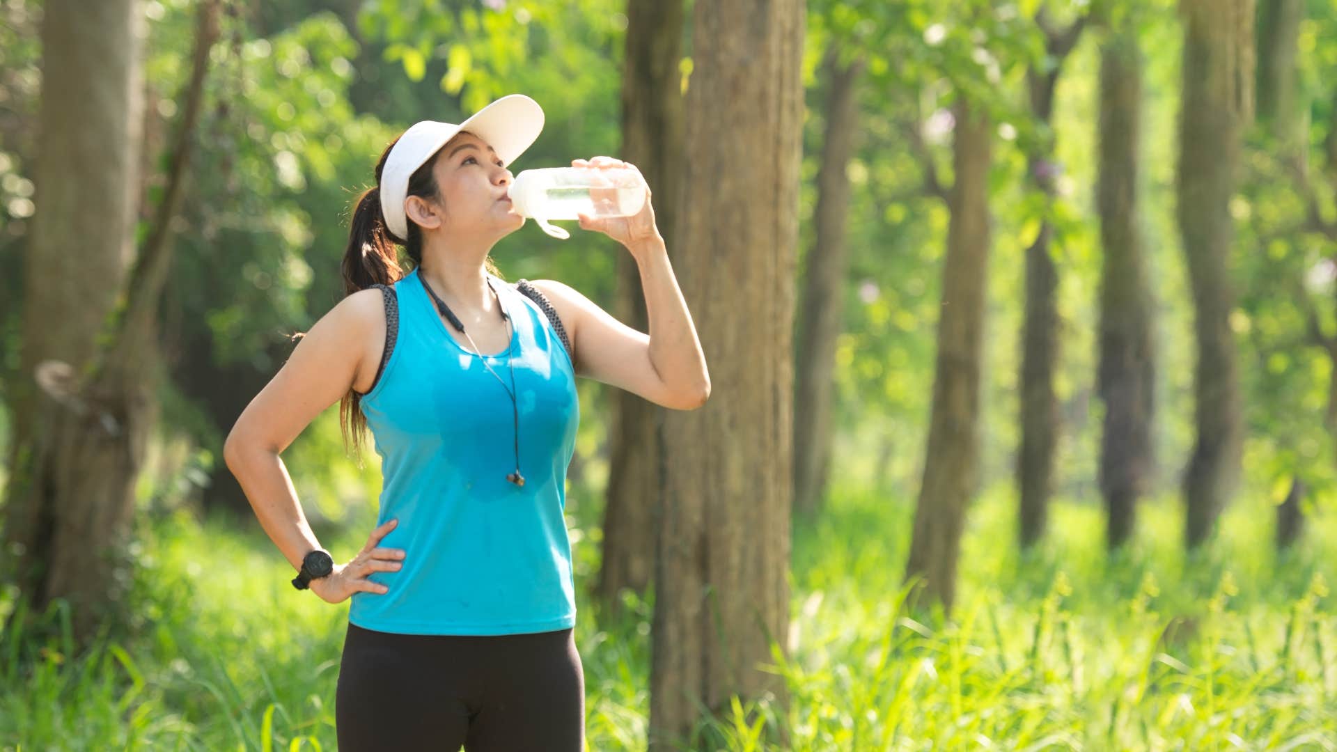 woman exercising more because she's staying single