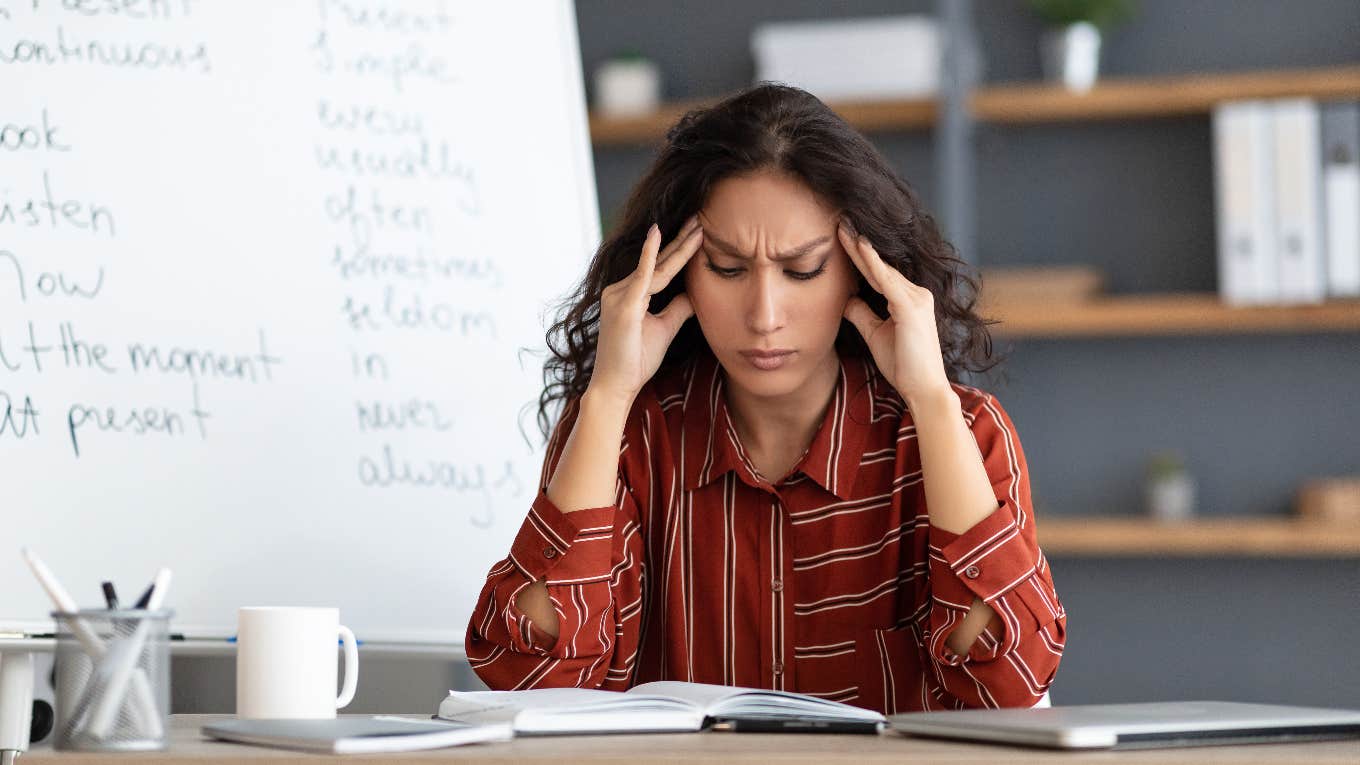 stressed teacher