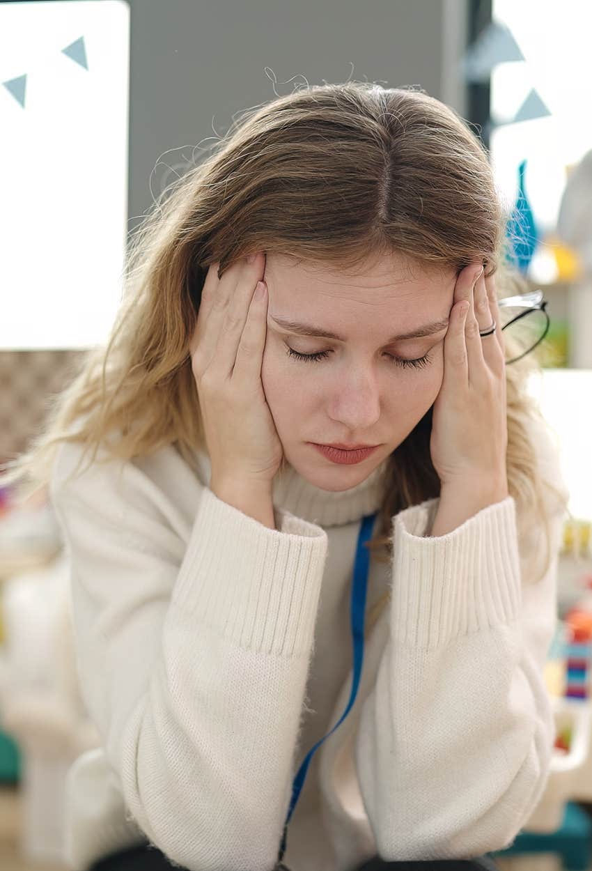 stressed teacher