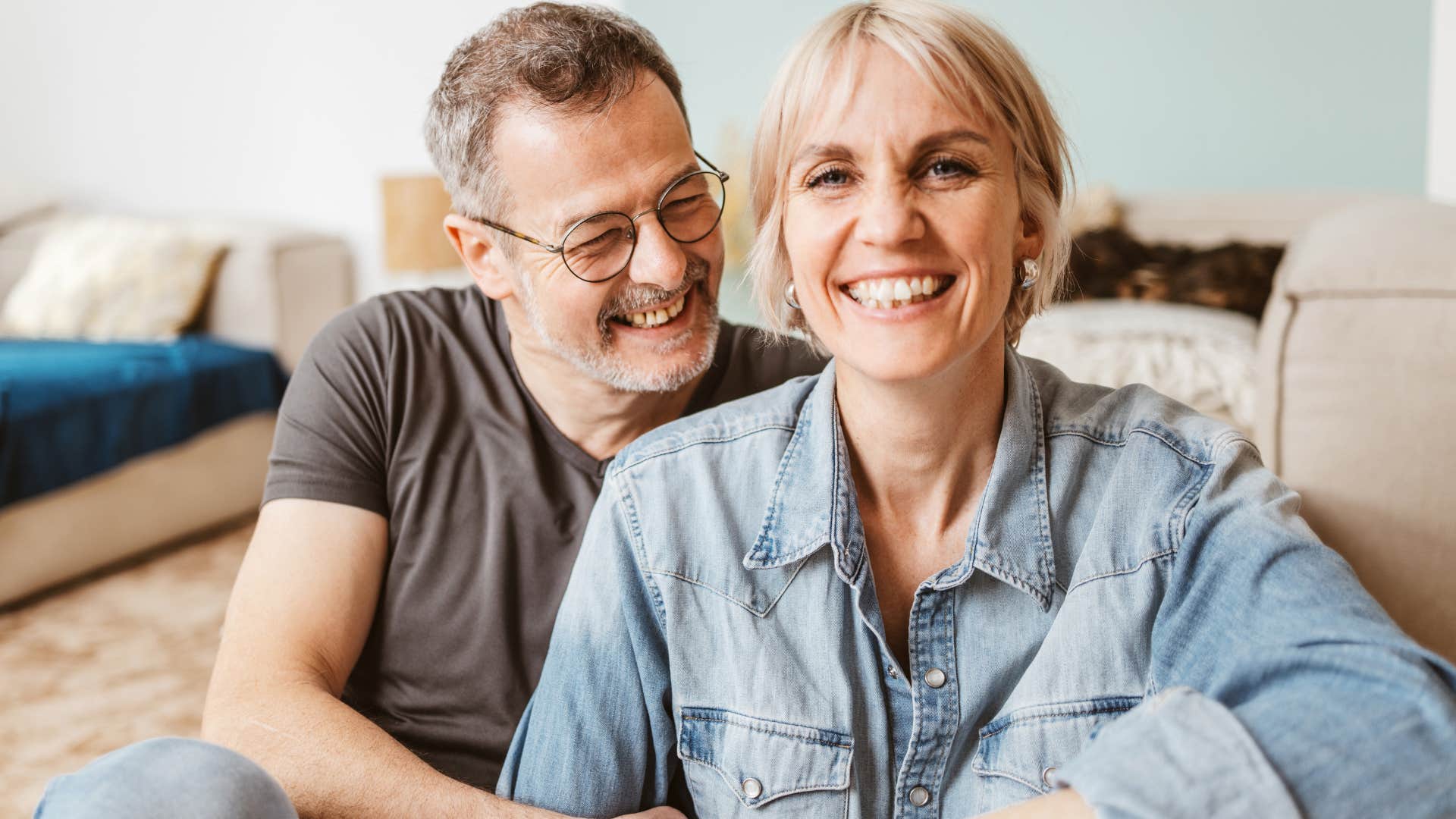 man hugging his wife and with empathy