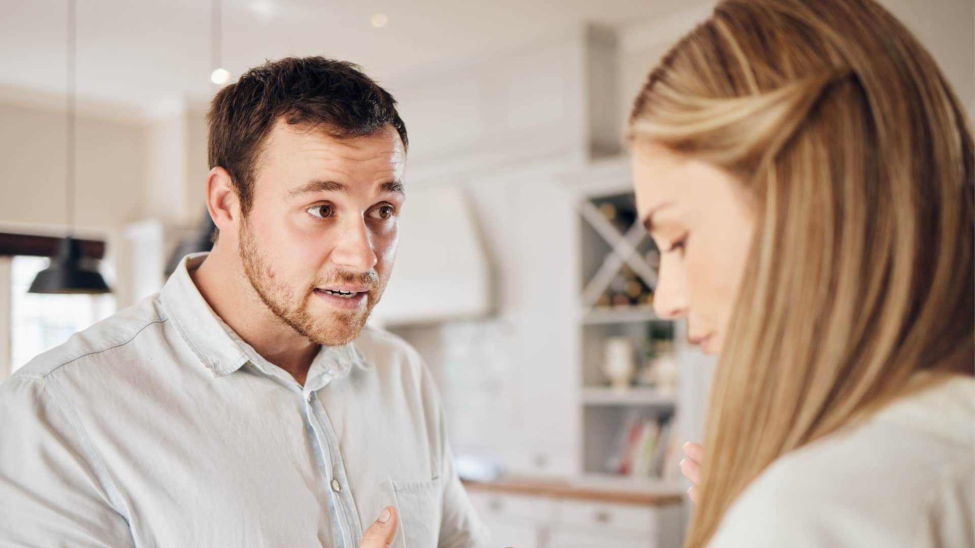 a woman walks away from her toxic relationship with her boyfriend