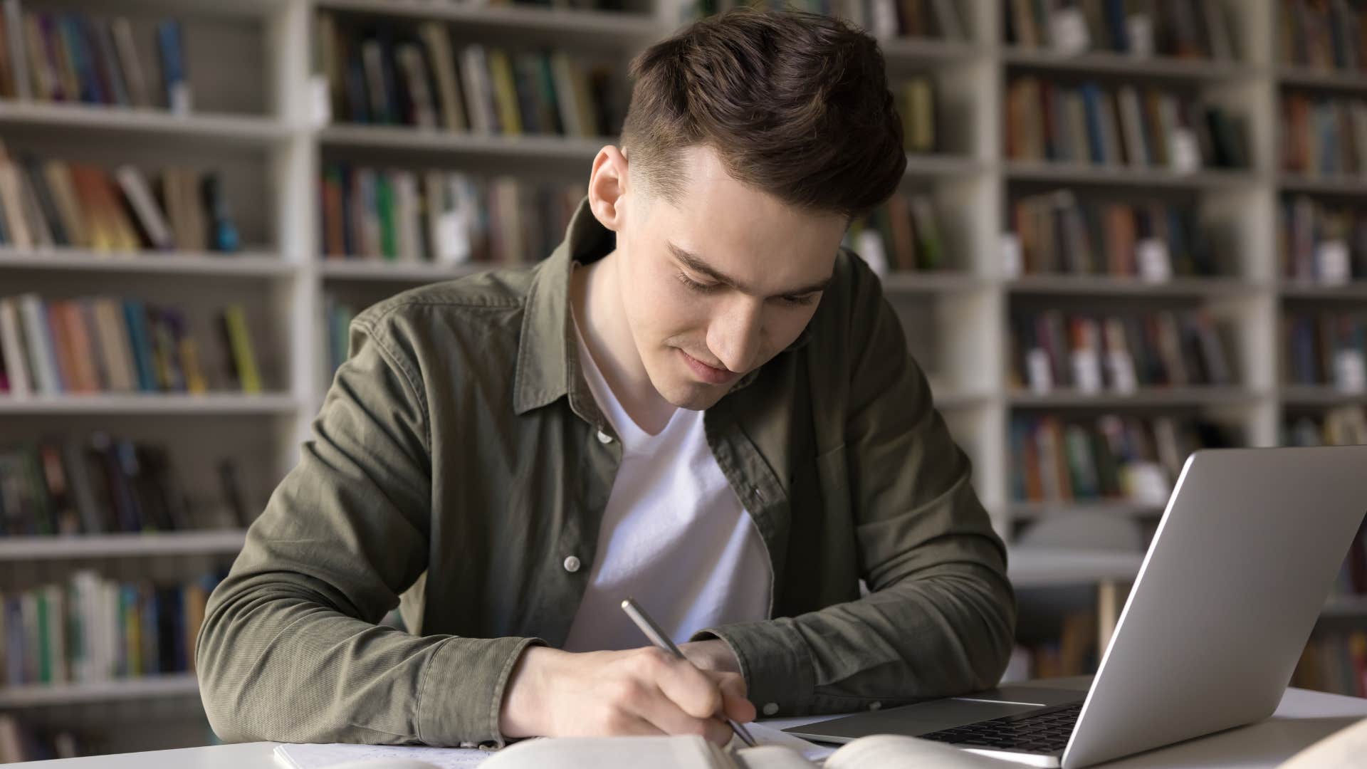 a young man stops wasting time and becomes productive again