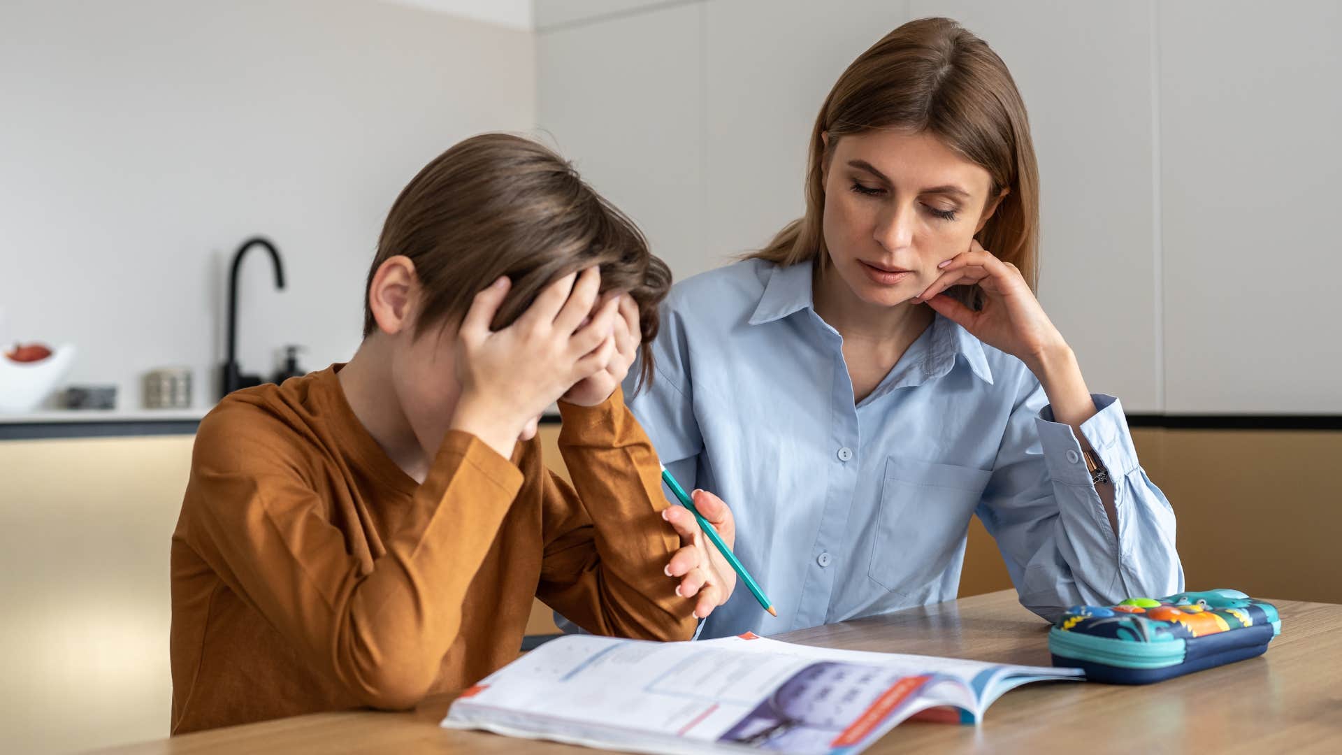 mom forcing upset kid to choose a career path as a child