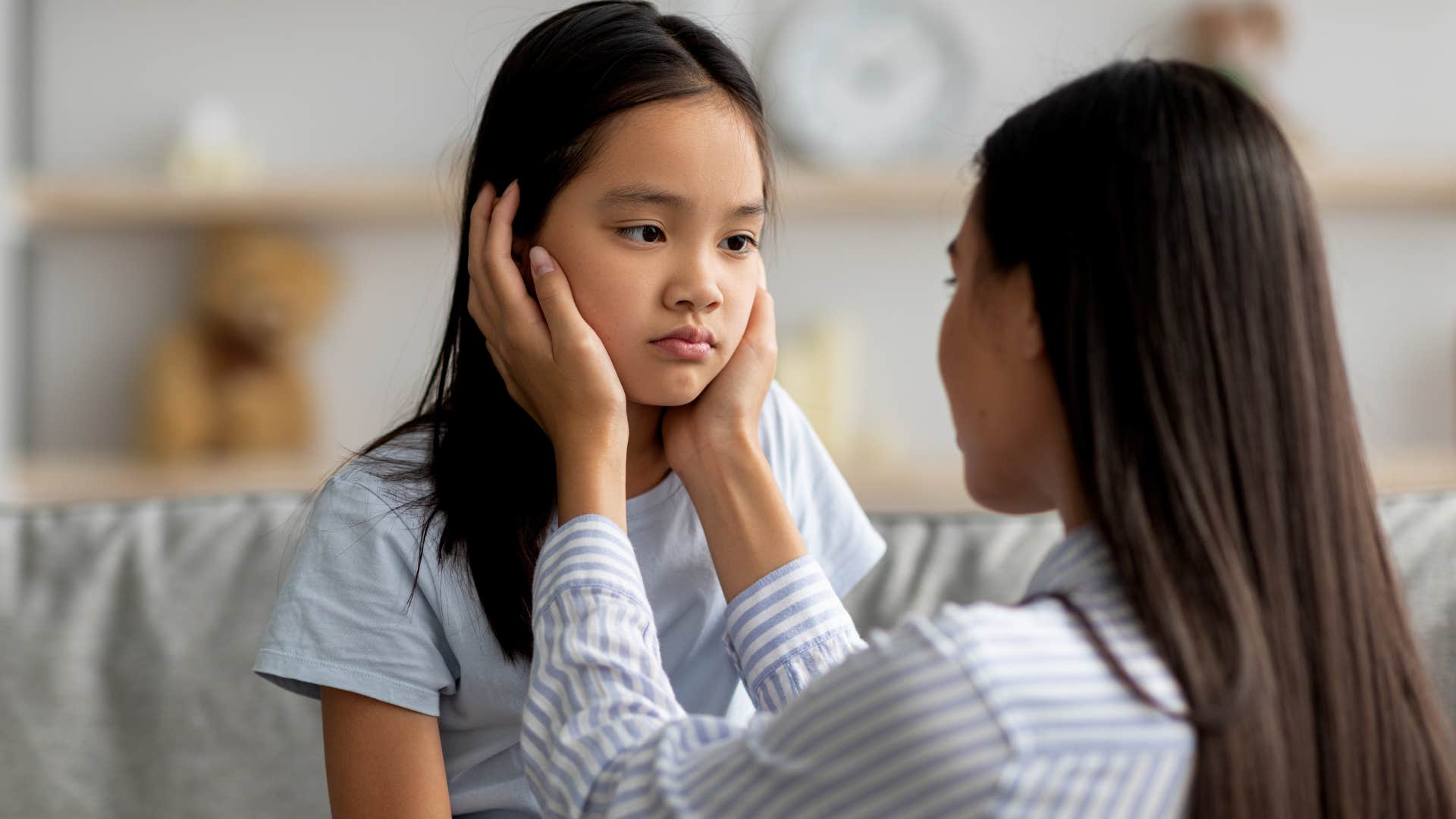 woman telling her daughter it's just a phase