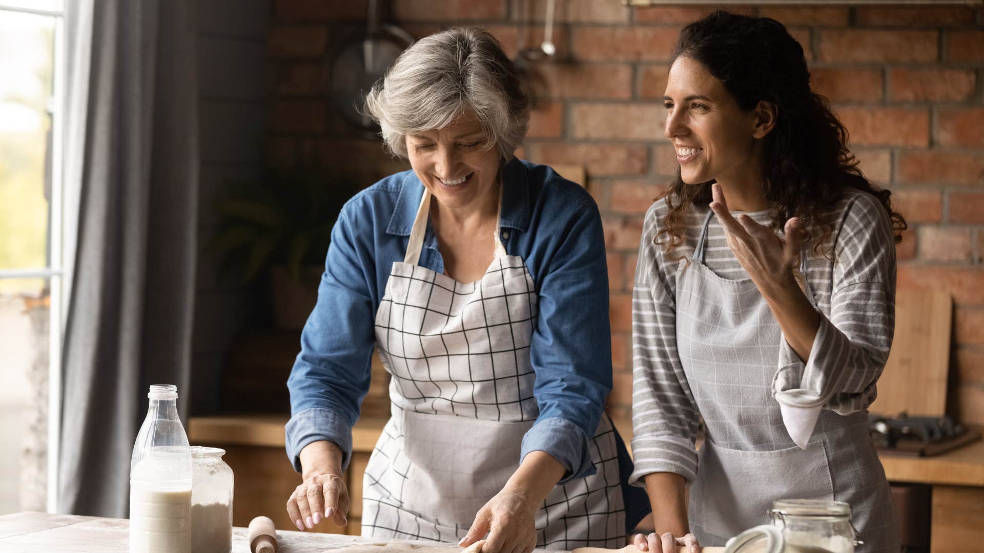 two women finding ways to keep their family traditions alive as they bake together