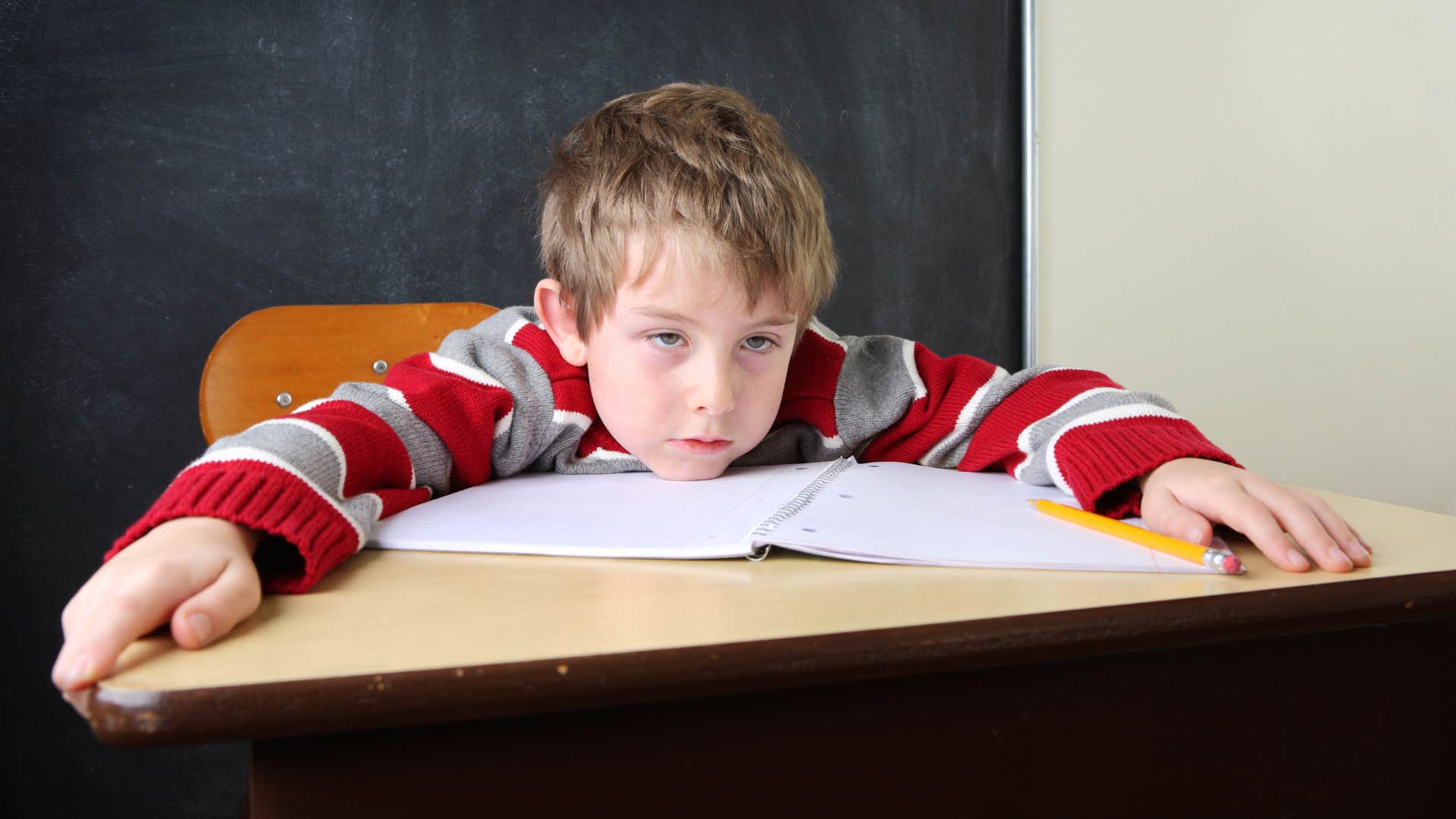 kid having to deal with boredom