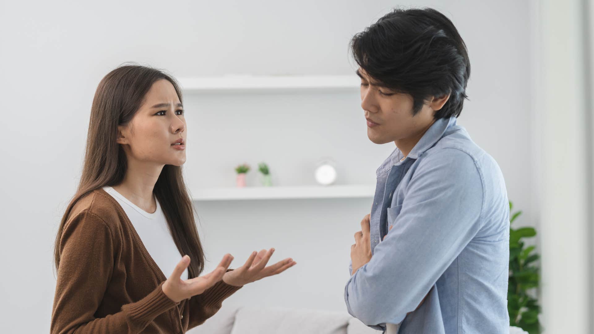 a woman tells her boyfriend that she just wants to focus on herself right now