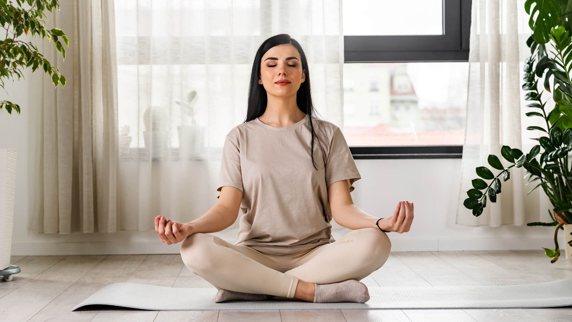 a woman finds mental clarity in solitude at home