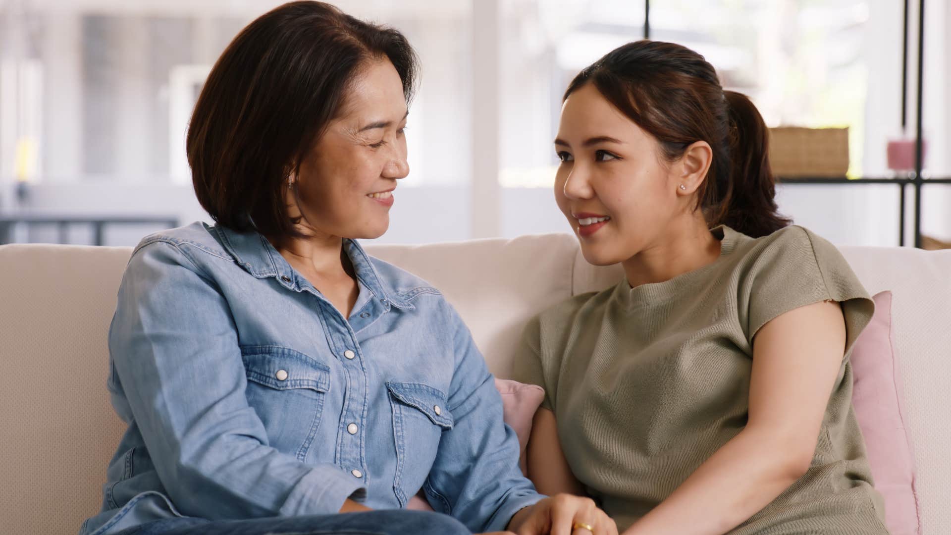 woman smiling at her nonconforming daughter