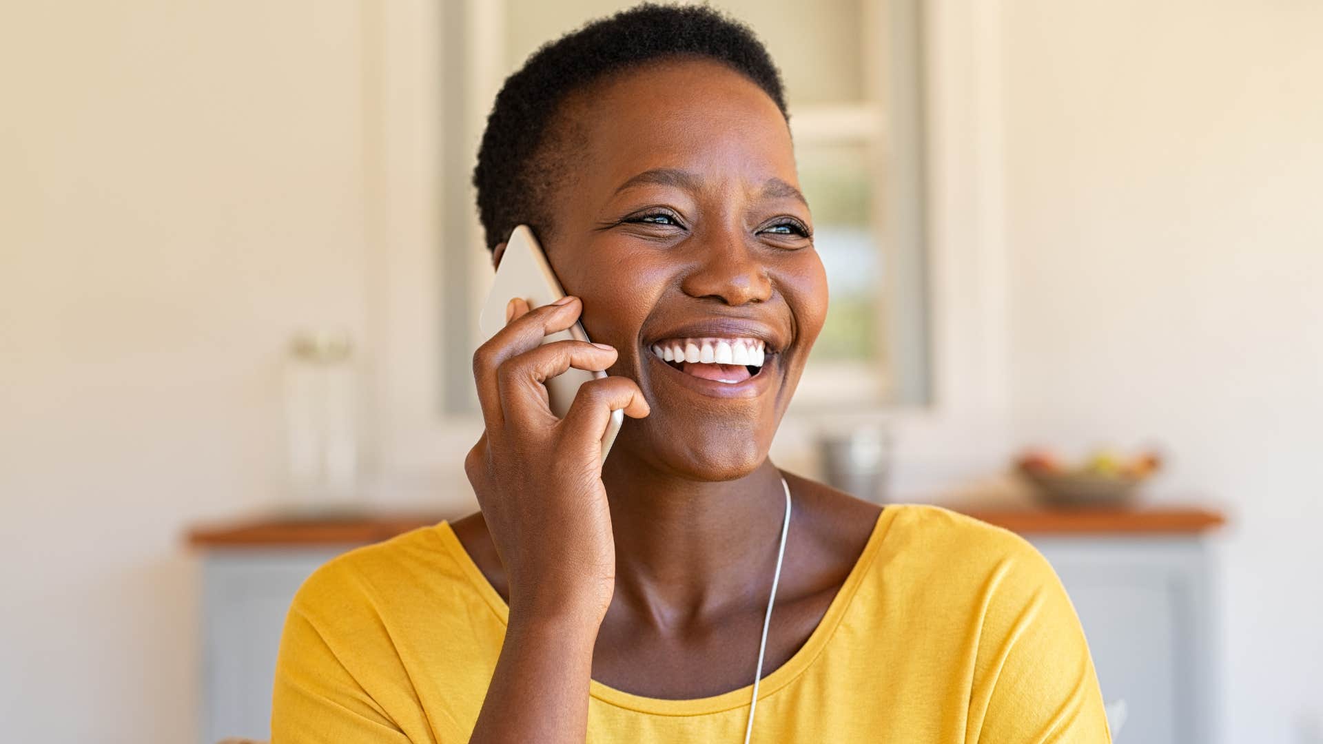 woman smiling not seeking external validation