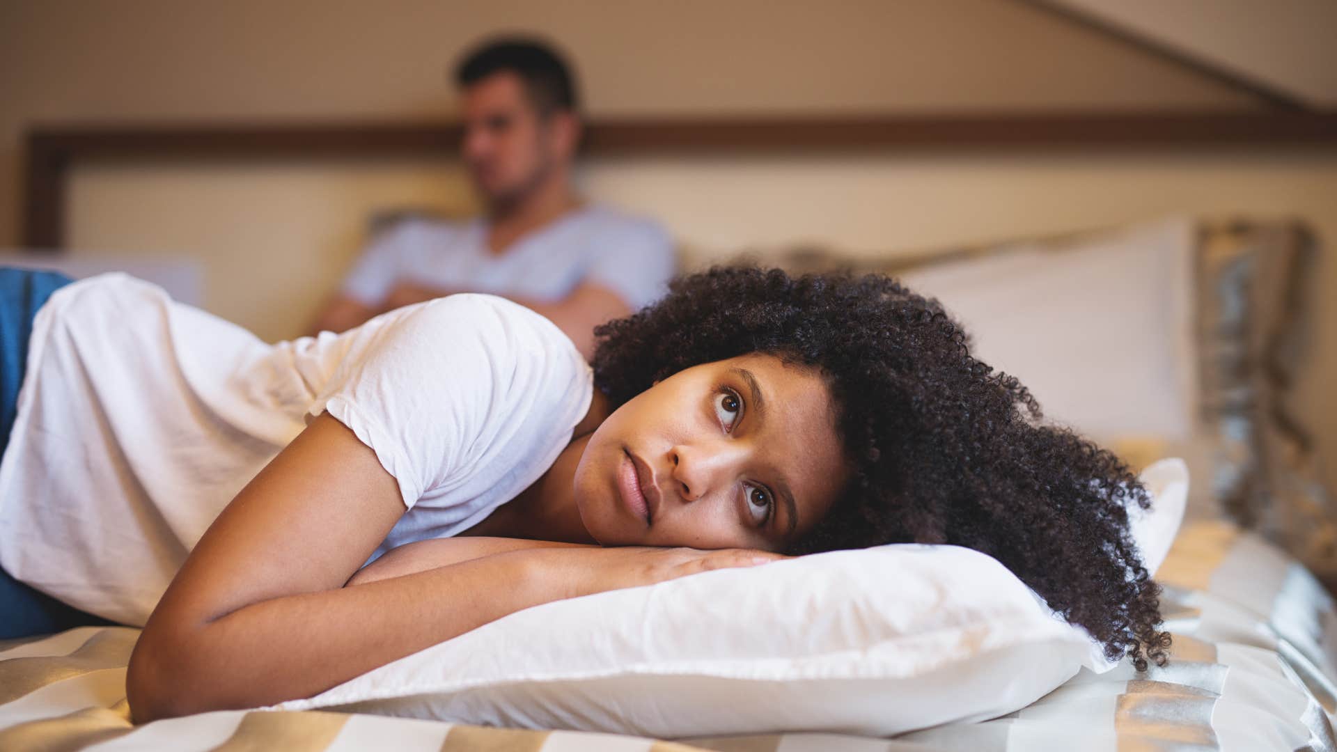 upset woman not making future plans with partner