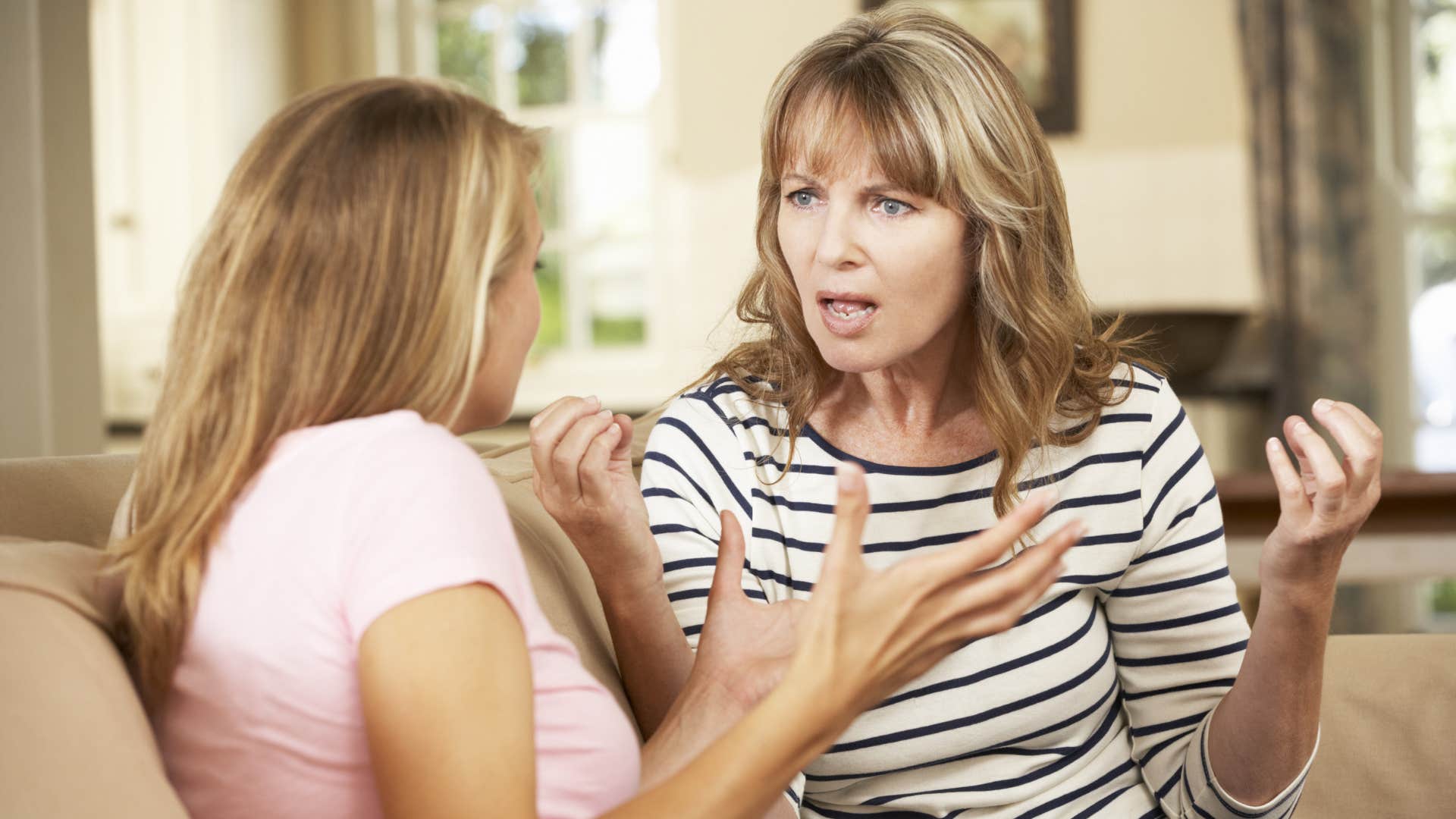 a young woman tells her boomer mother that she wants a job that gives her time off of work