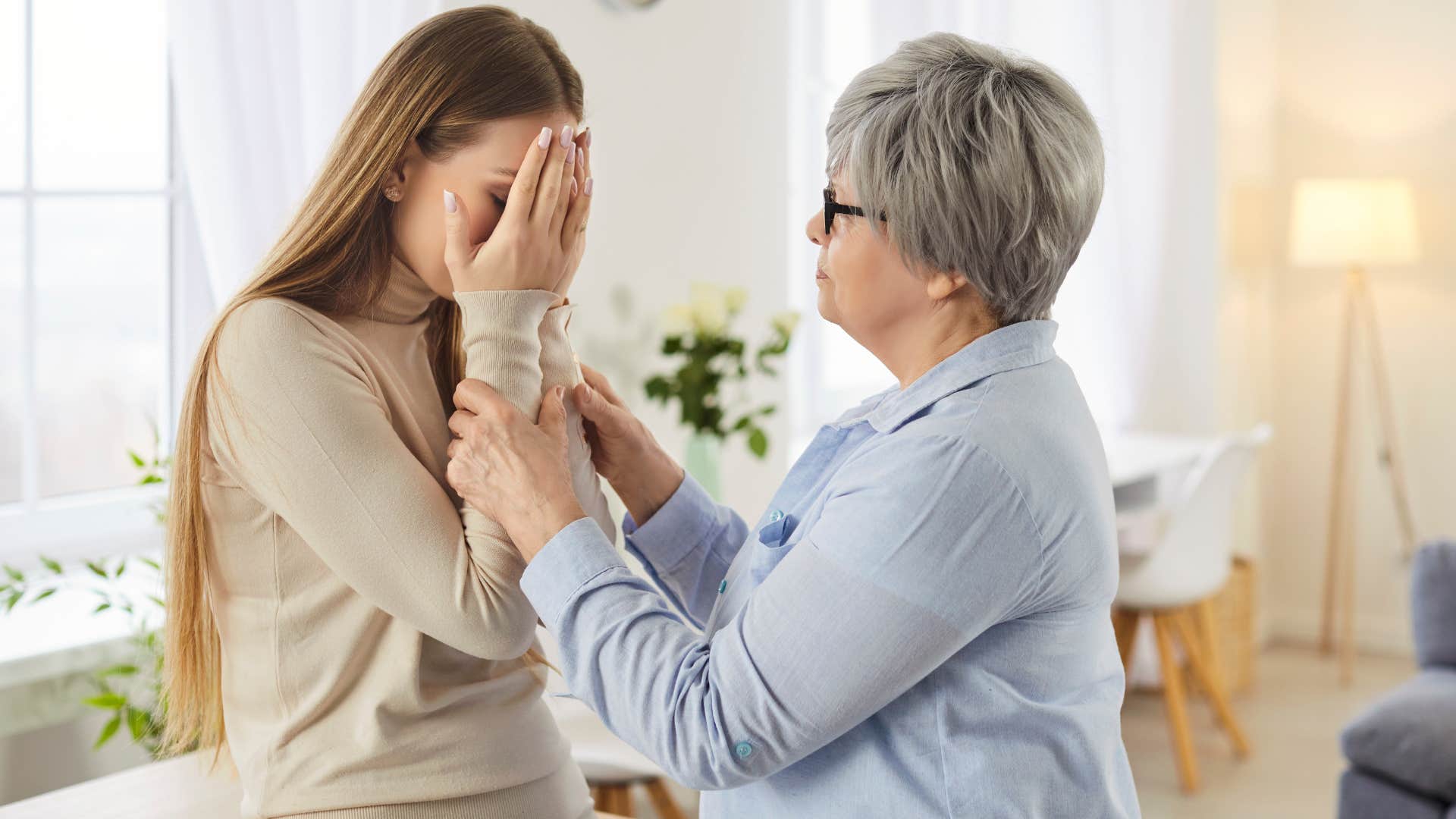 a young woman tells her boomer mother that being an adult is hard