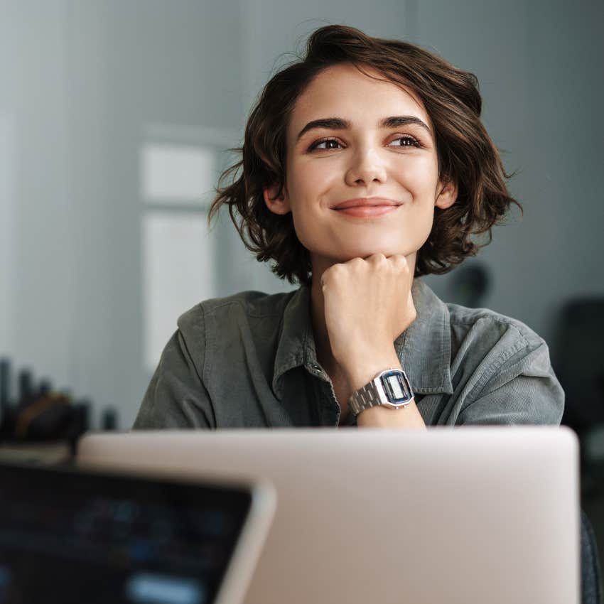woman who is self-disciplined visualizing her ideal life