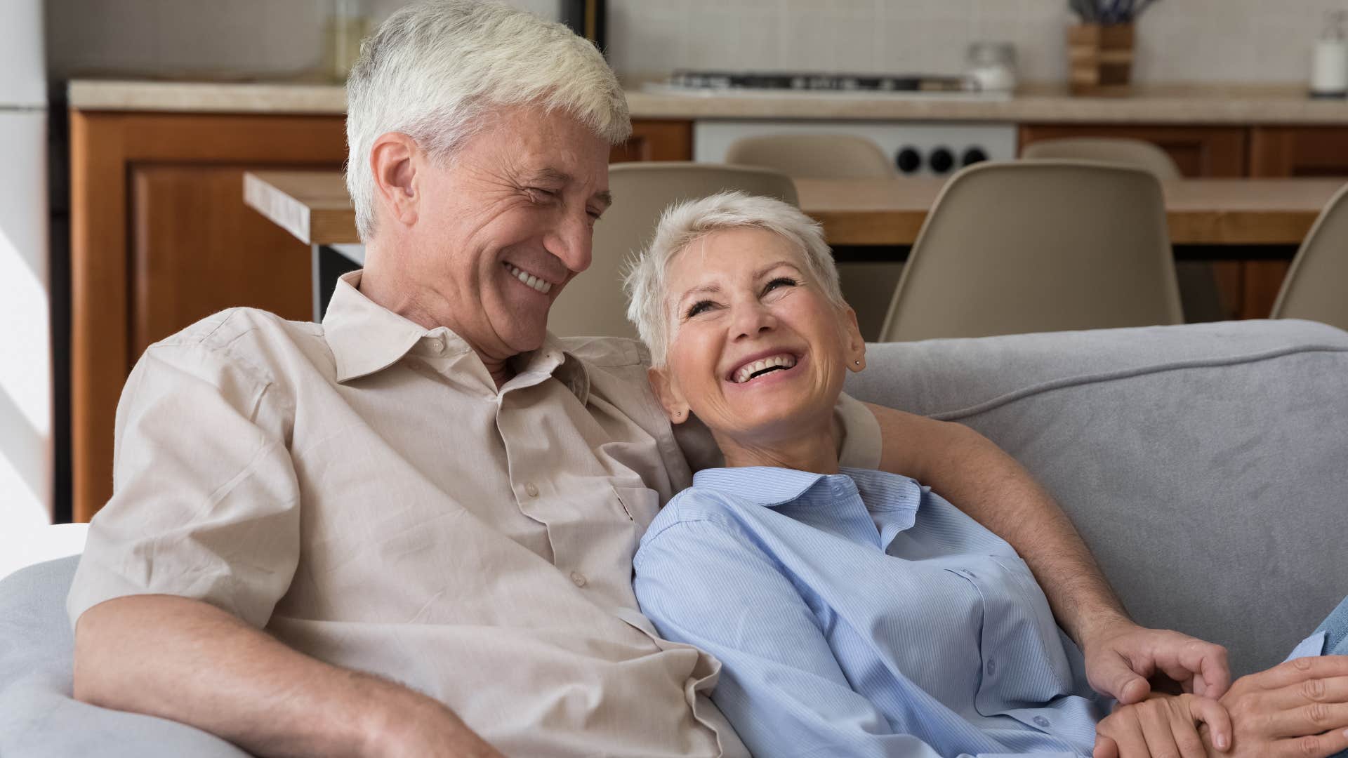 man speaking to wife kindly and gently