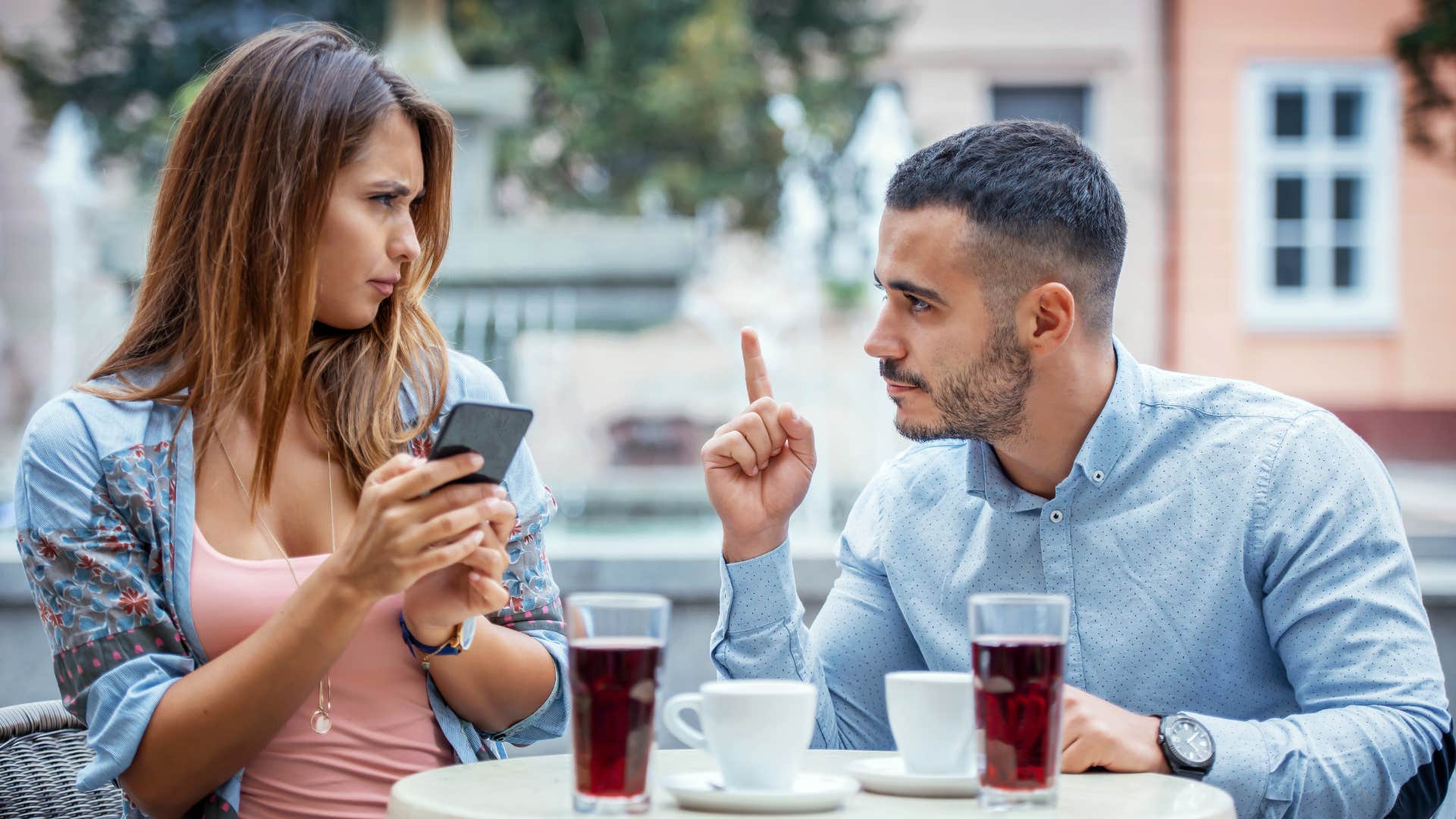 Woman is triggered by a red flag on date