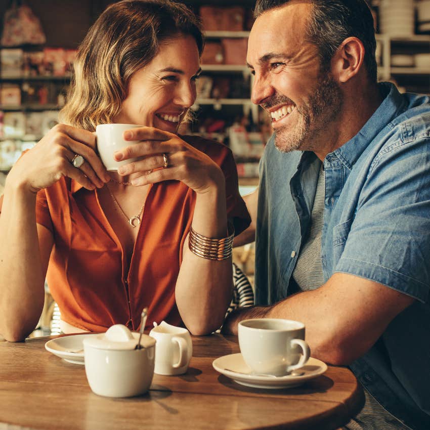 woman who's with someone who's right for her not feeling twist in her belly
