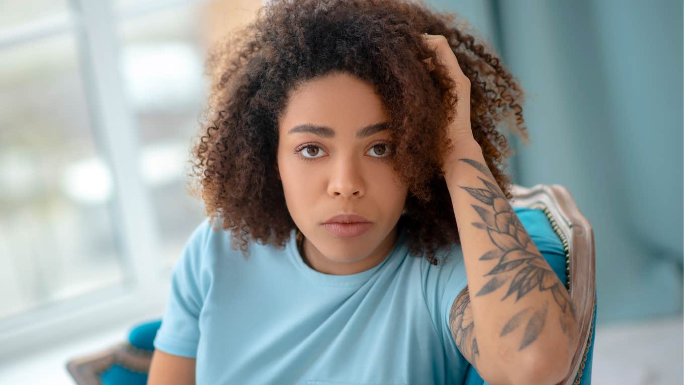 Unfortunate Phrases People Say That Absolutely Destroy Their Own Happiness unhappy woman looking stressed out