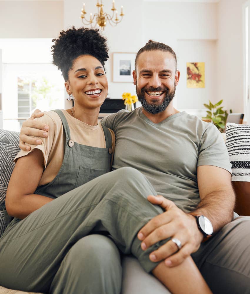 Couple deeply in love is successful