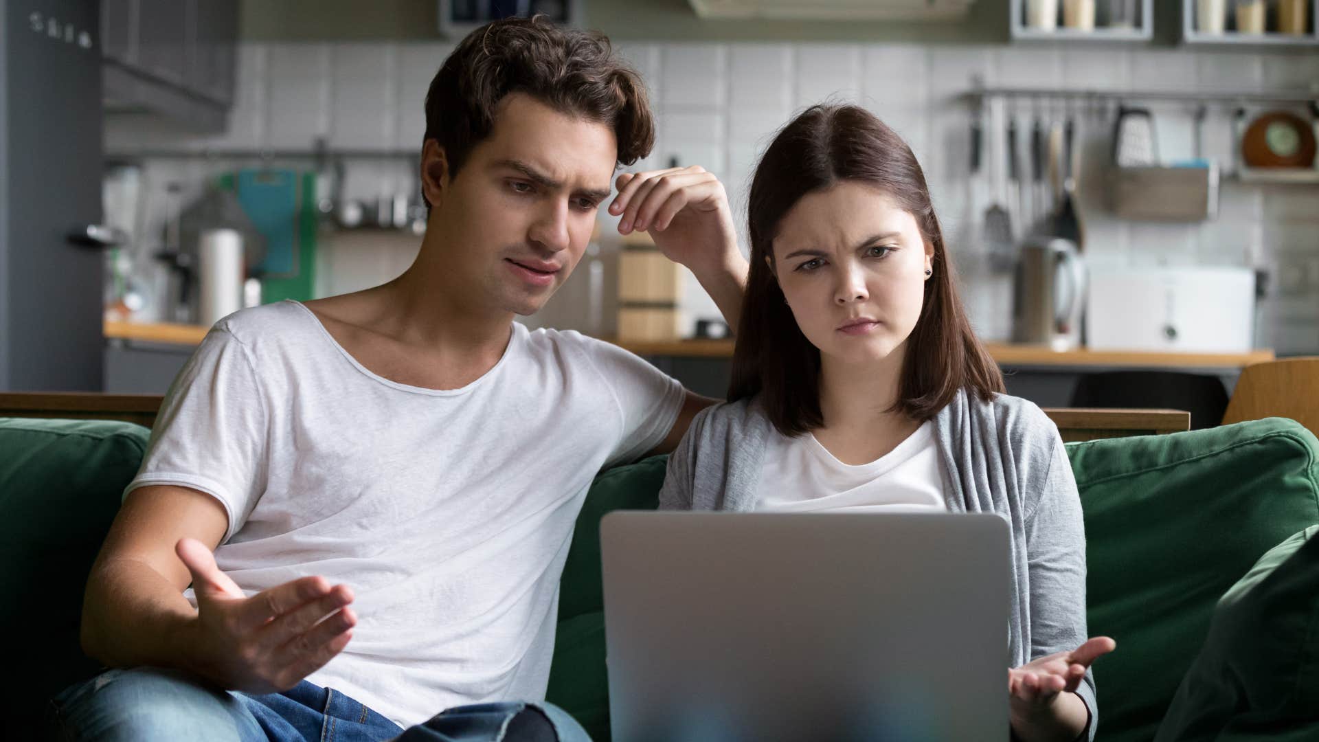 couple on social media not wanting to antagonize an ex-partner