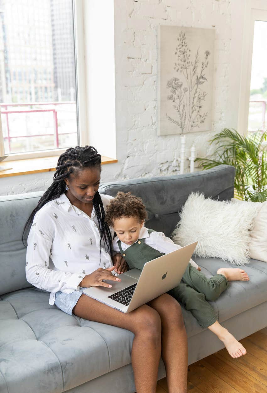 Wife who lost out on a job after her toddler interrupted her interview