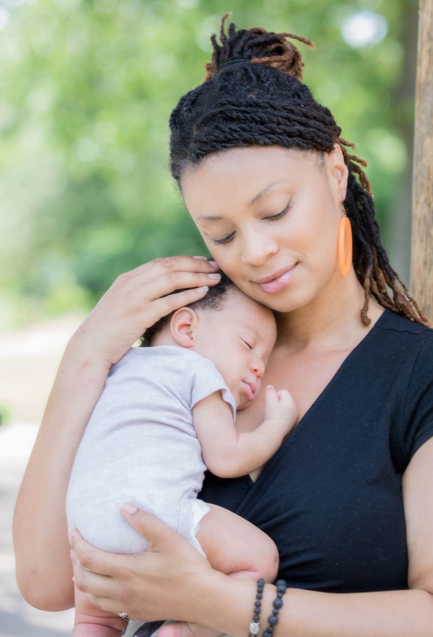 Woman who chose to have a baby has nothing to do with wearing lingerie to bed