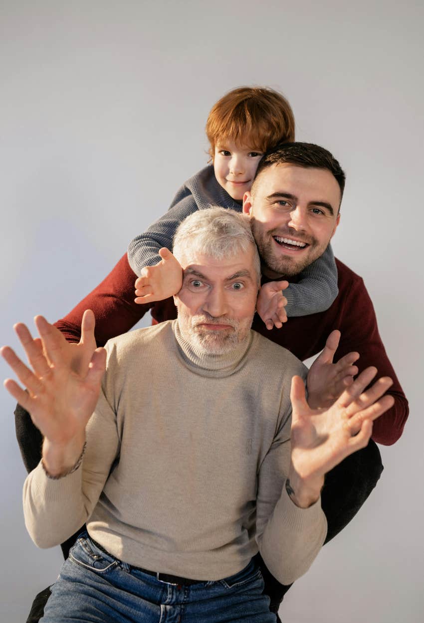 different generations of male family members