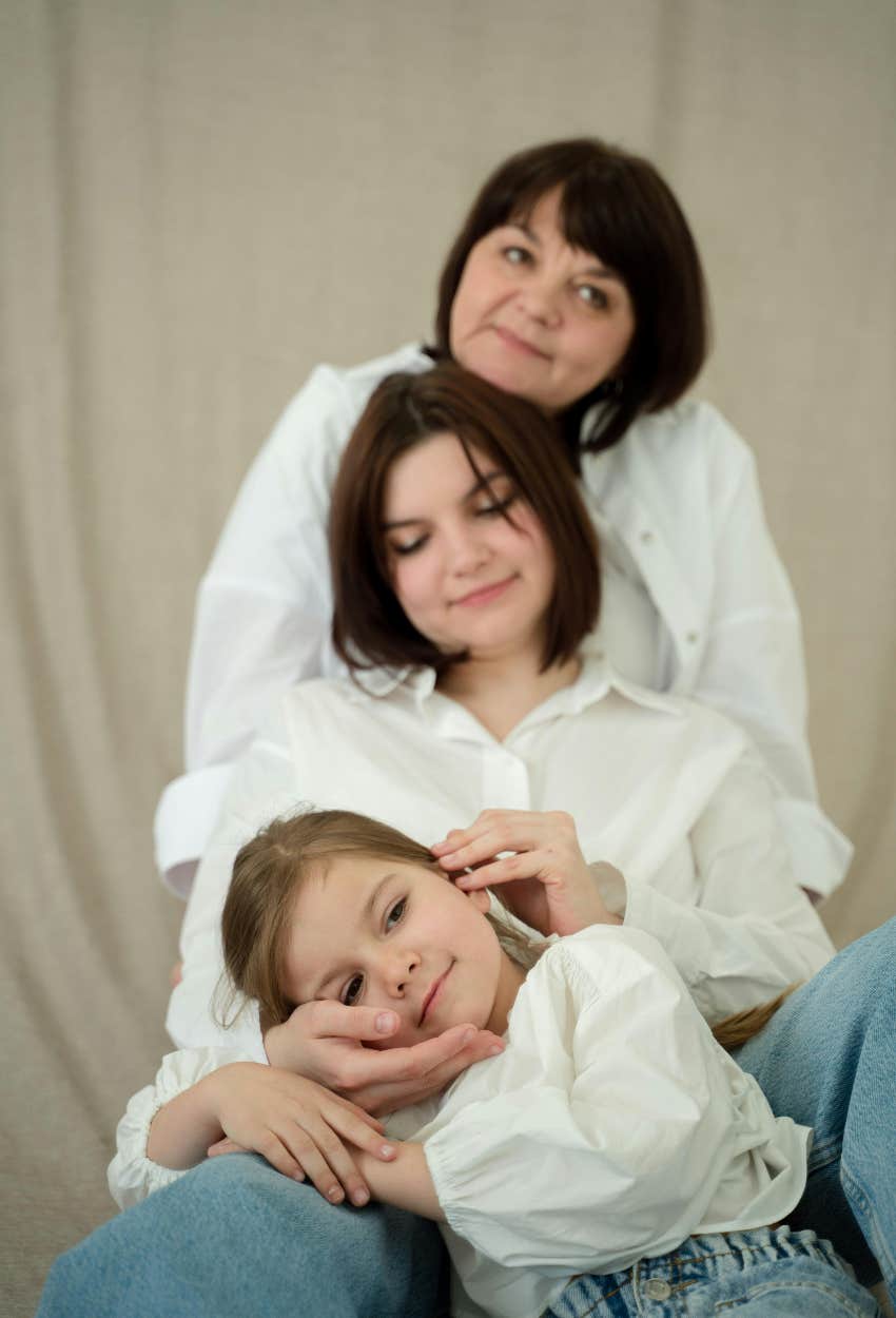 different generations of female family members