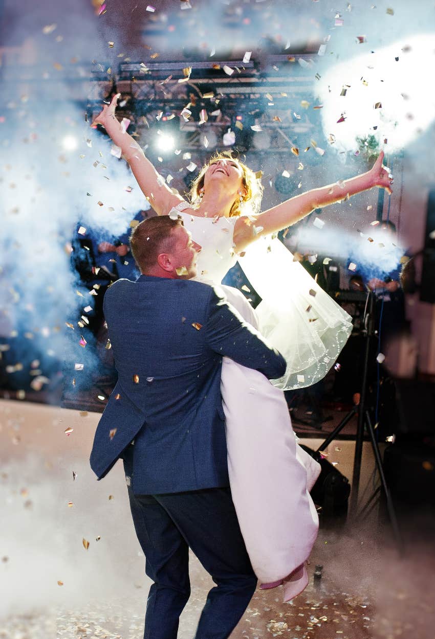 non autism-friendly wedding that is overstimulating 