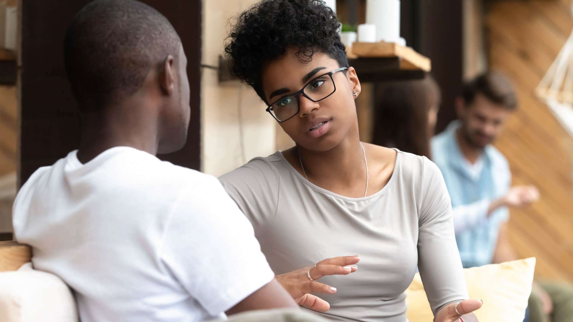 Woman who's never accepting financial favors talking to a friend.