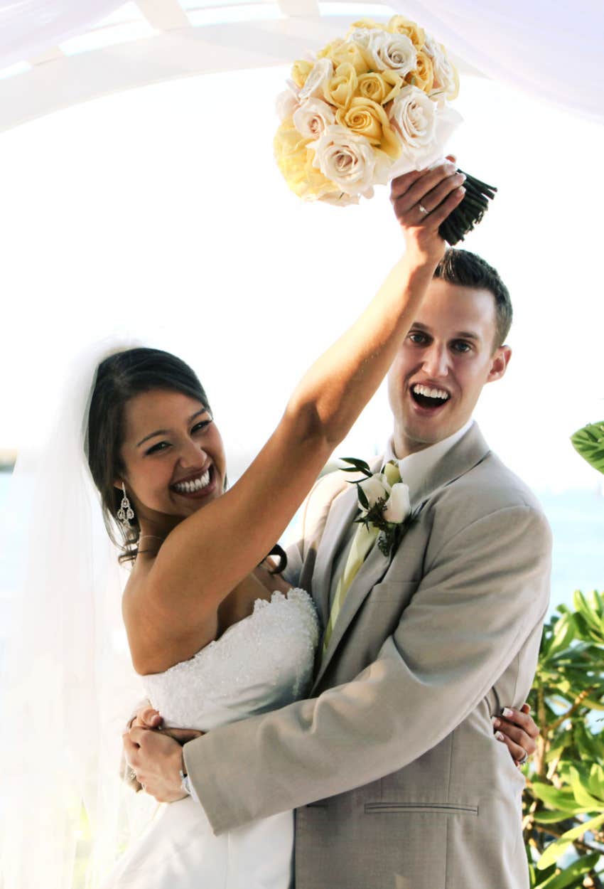 bride and groom at destination wedding